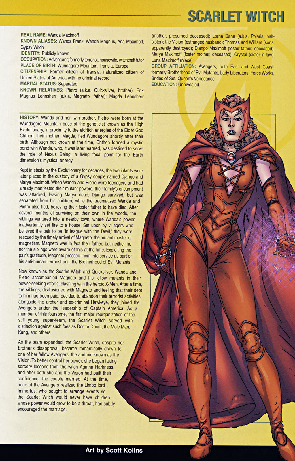 Read online The Official Handbook of the Marvel Universe: The Avengers comic -  Issue # Full - 26
