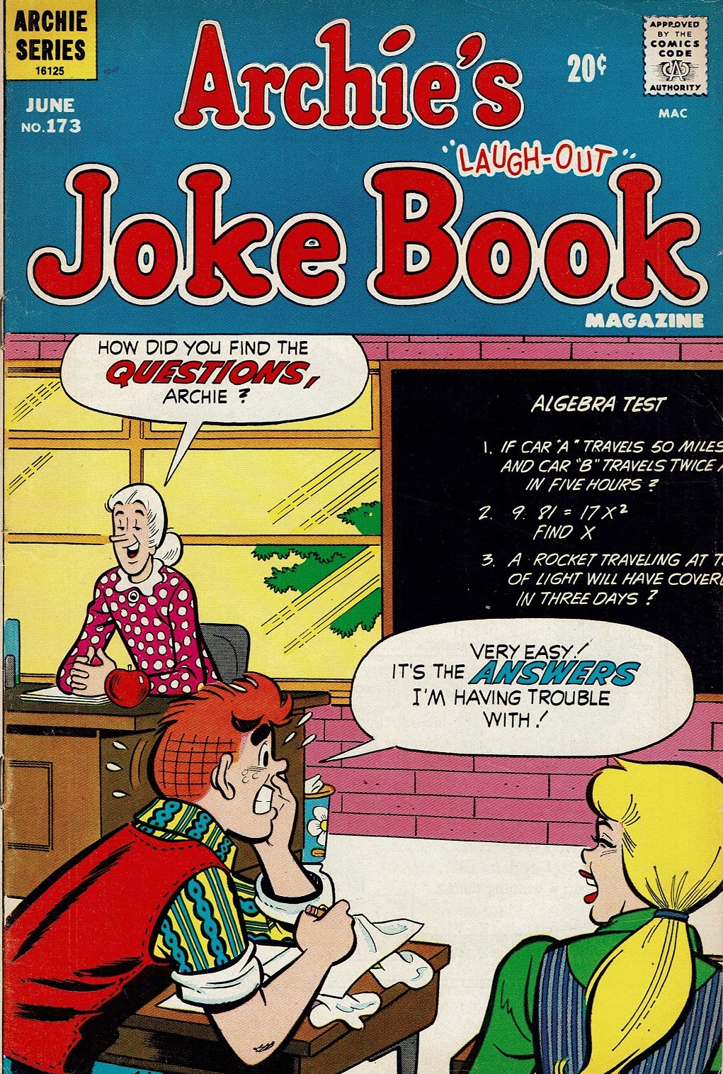 Read online Archie's Joke Book Magazine comic -  Issue #173 - 1