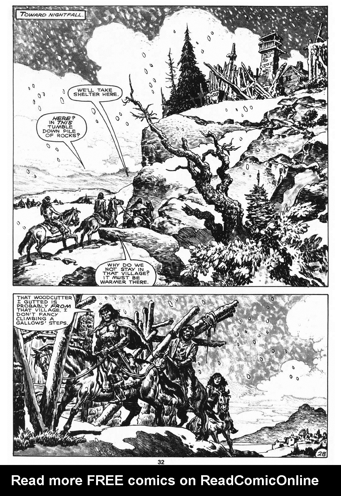 Read online The Savage Sword Of Conan comic -  Issue #158 - 34