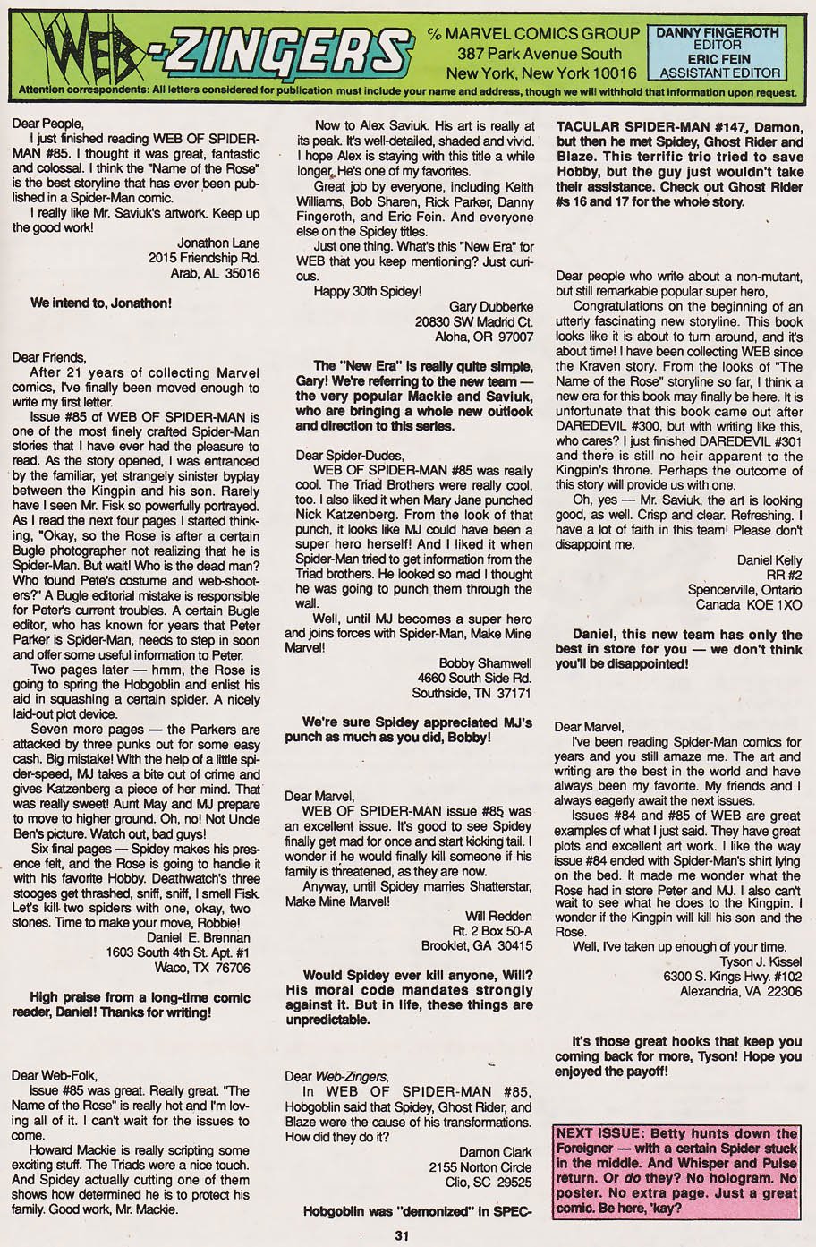 Read online Web of Spider-Man (1985) comic -  Issue #91 - 25