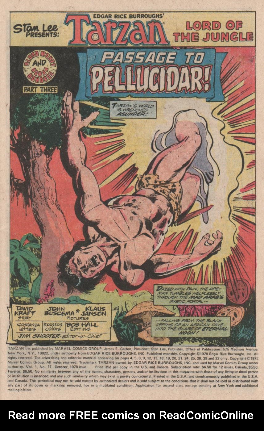 Read online Tarzan (1977) comic -  Issue #17 - 2