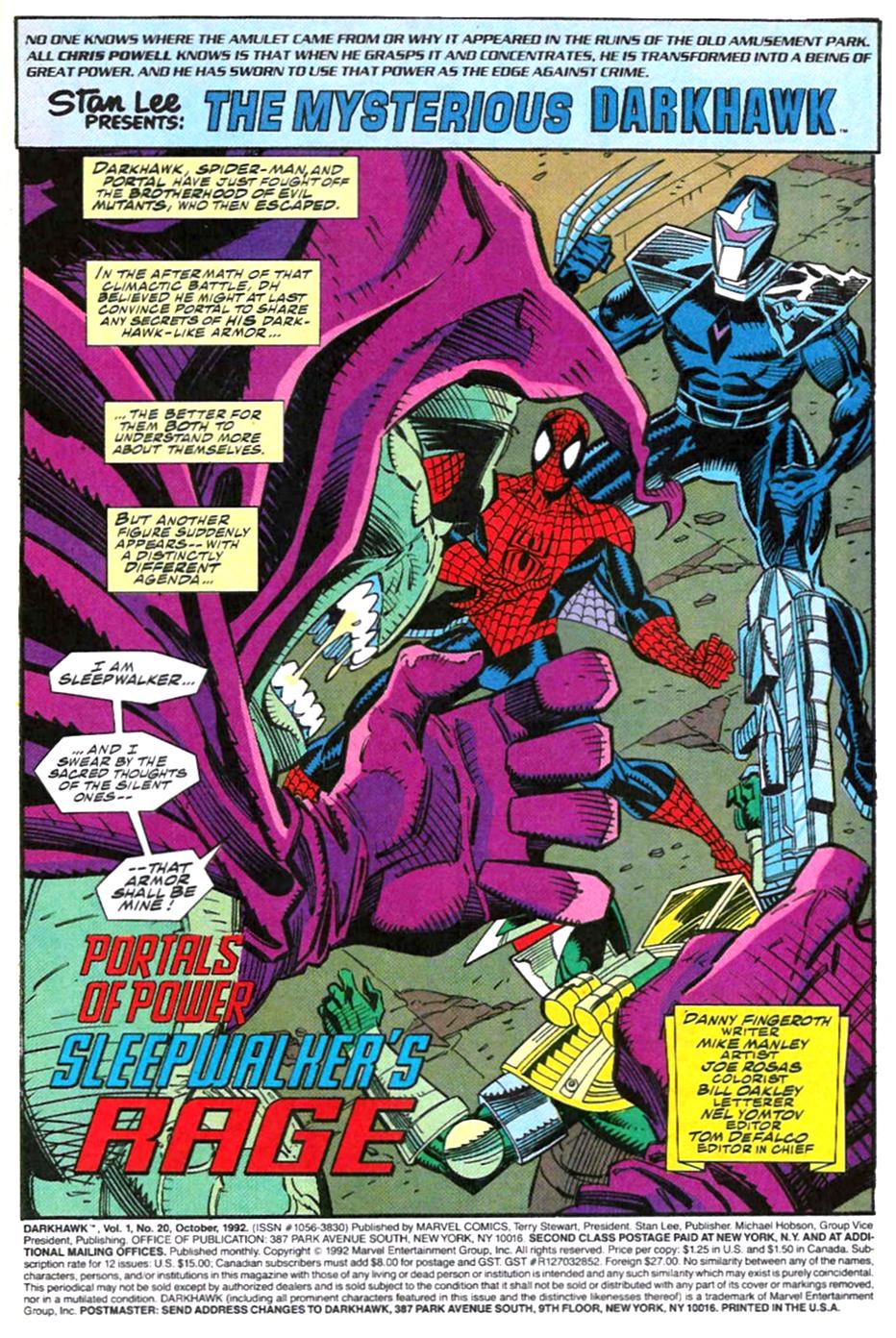 Read online Darkhawk (1991) comic -  Issue #20 - 2