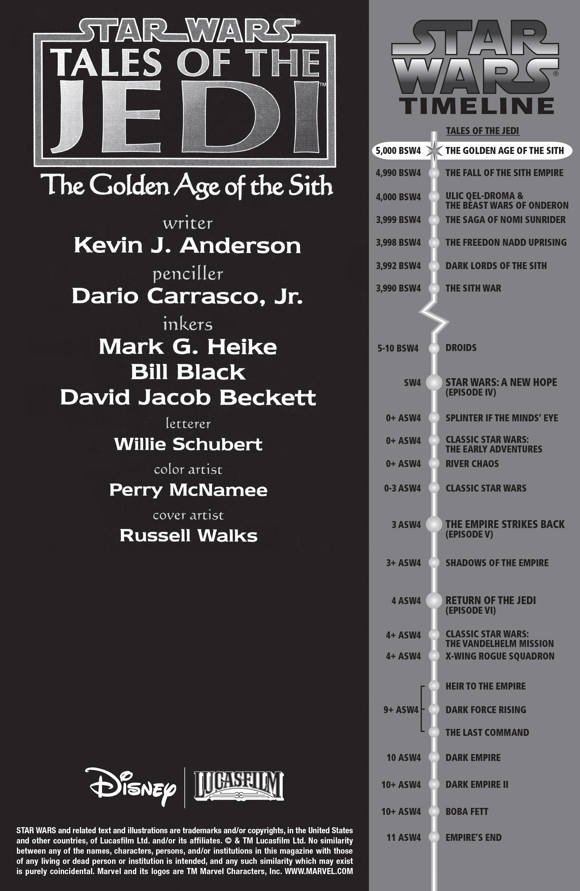 Read online Star Wars: Tales of the Jedi - The Golden Age of the Sith comic -  Issue #1 - 2