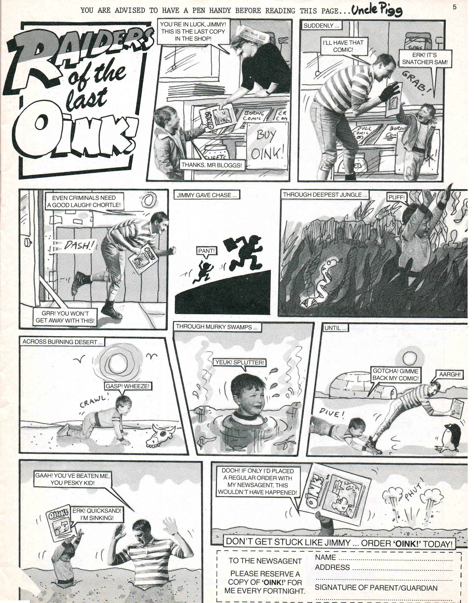 Read online Oink! comic -  Issue #1 - 5