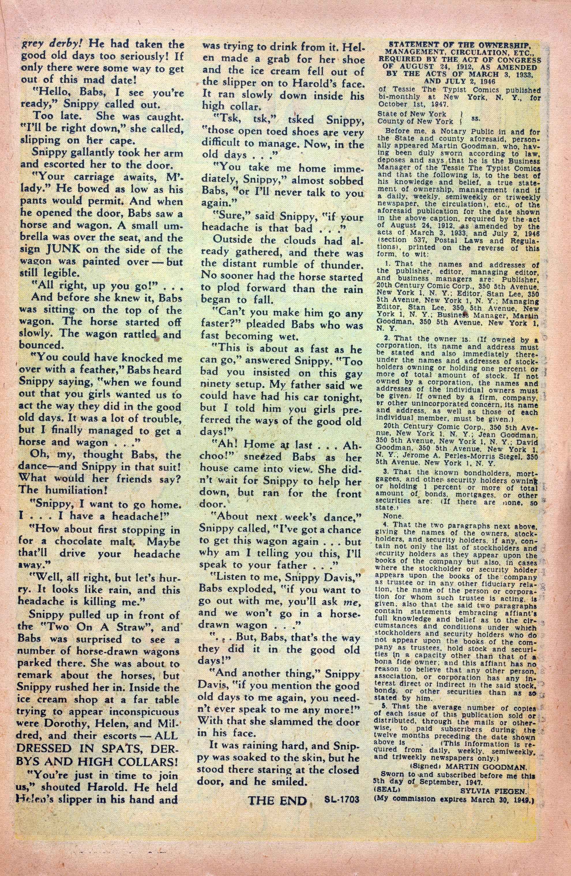 Read online Tessie the Typist comic -  Issue #15 - 29