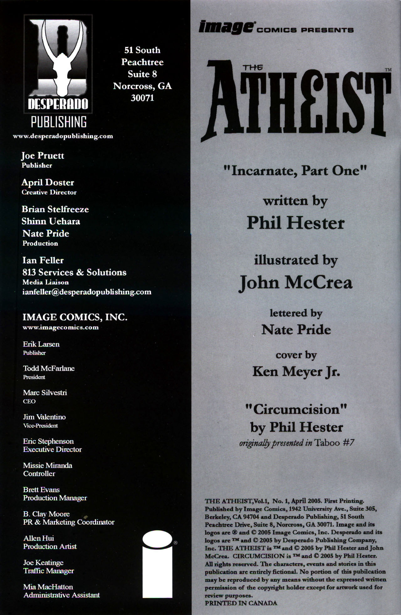 Read online The Atheist comic -  Issue #1 - 2