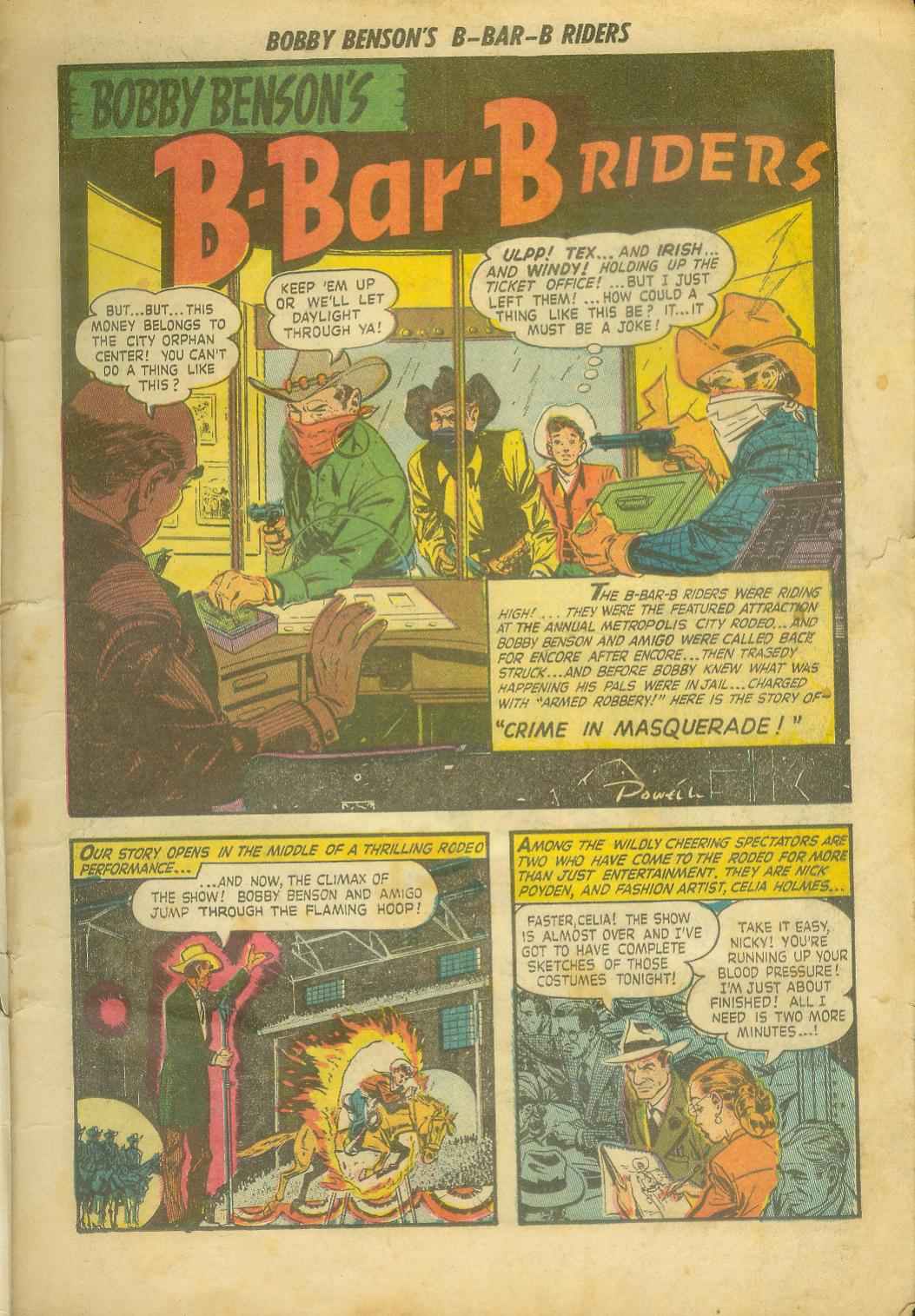 Read online Bobby Benson's B-Bar-B Riders comic -  Issue #8 - 3