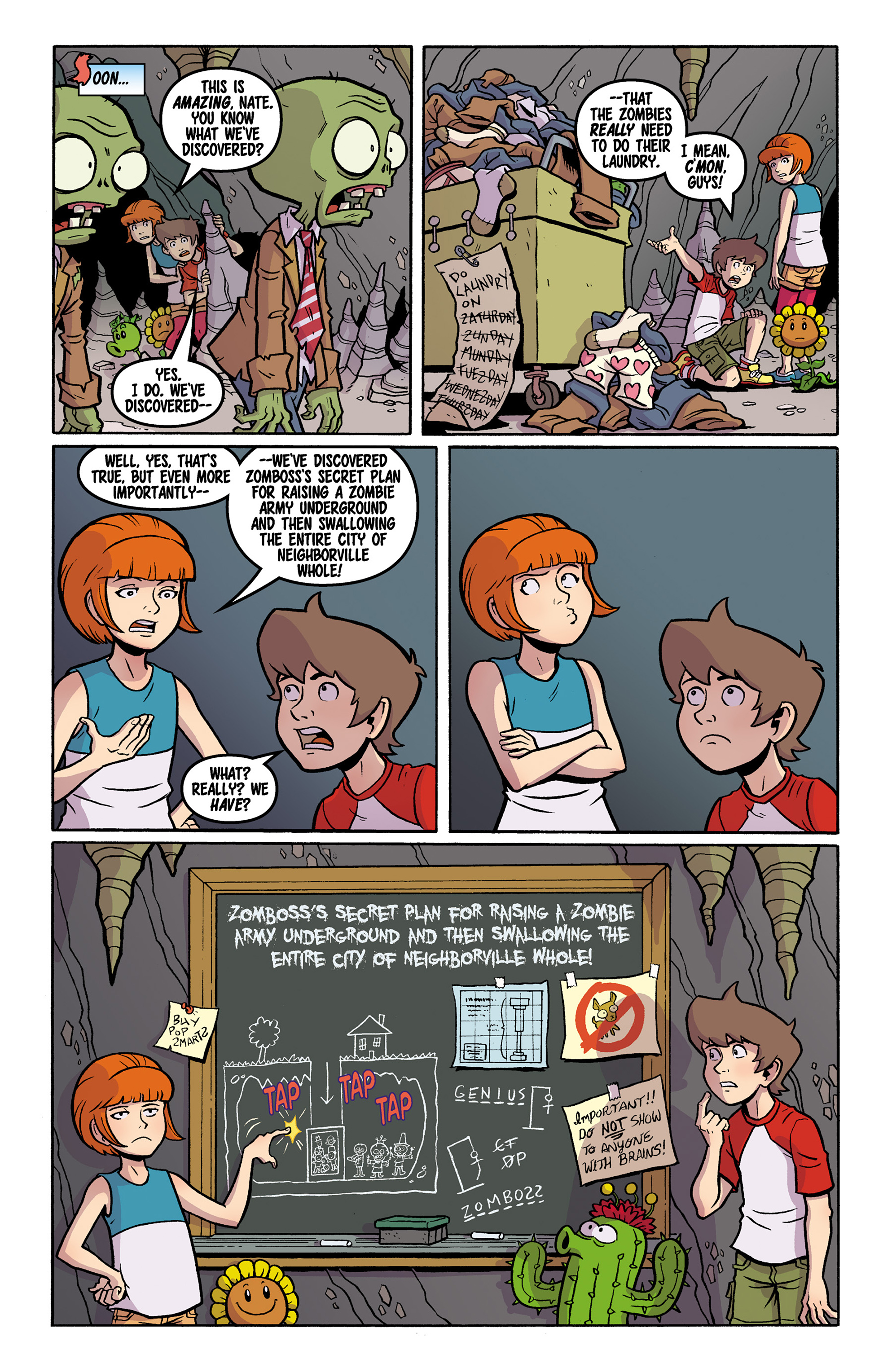 Read online Plants vs. Zombies: Boom Boom Mushroom comic -  Issue #10 - 14