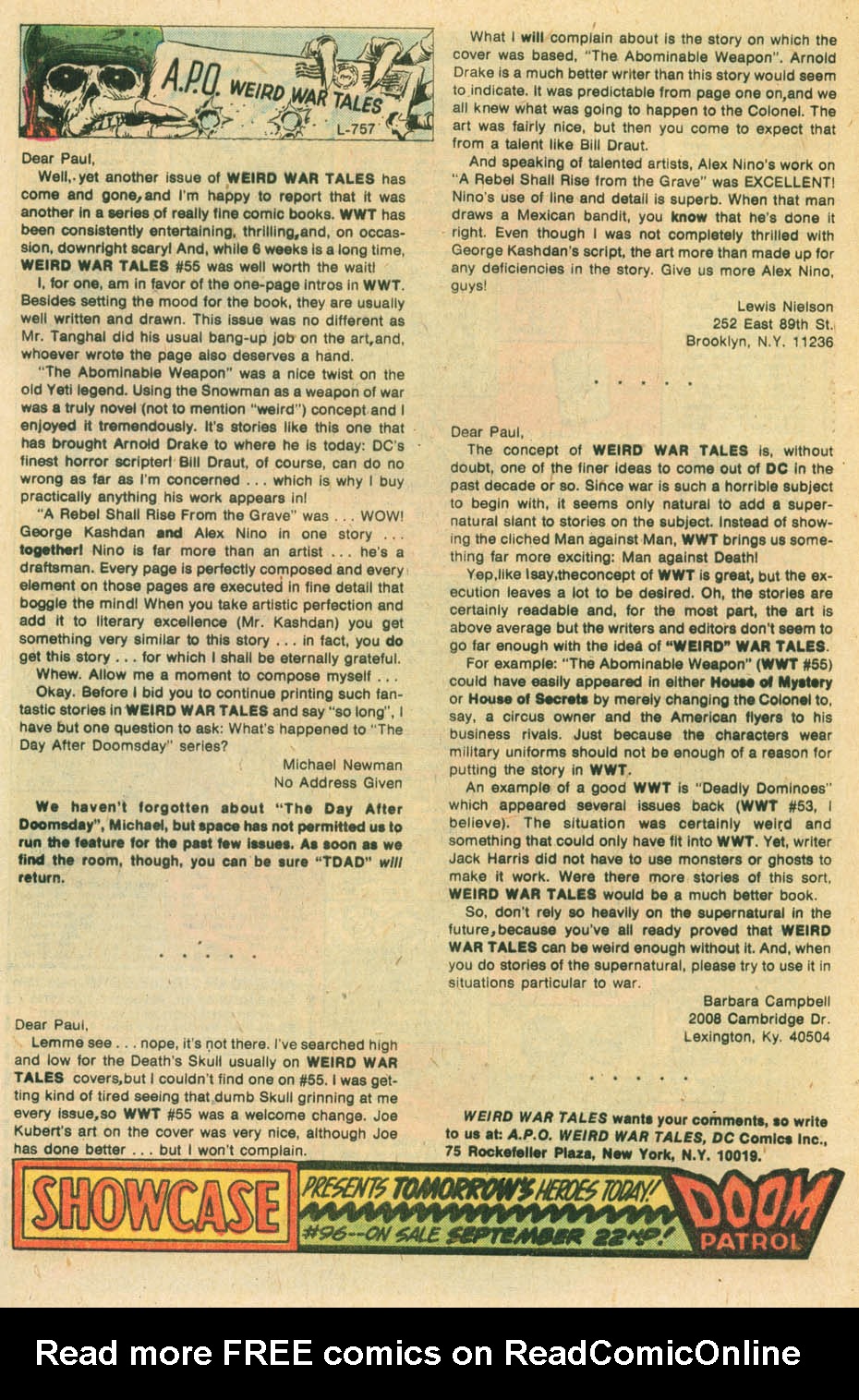 Read online Weird War Tales (1971) comic -  Issue #58 - 33