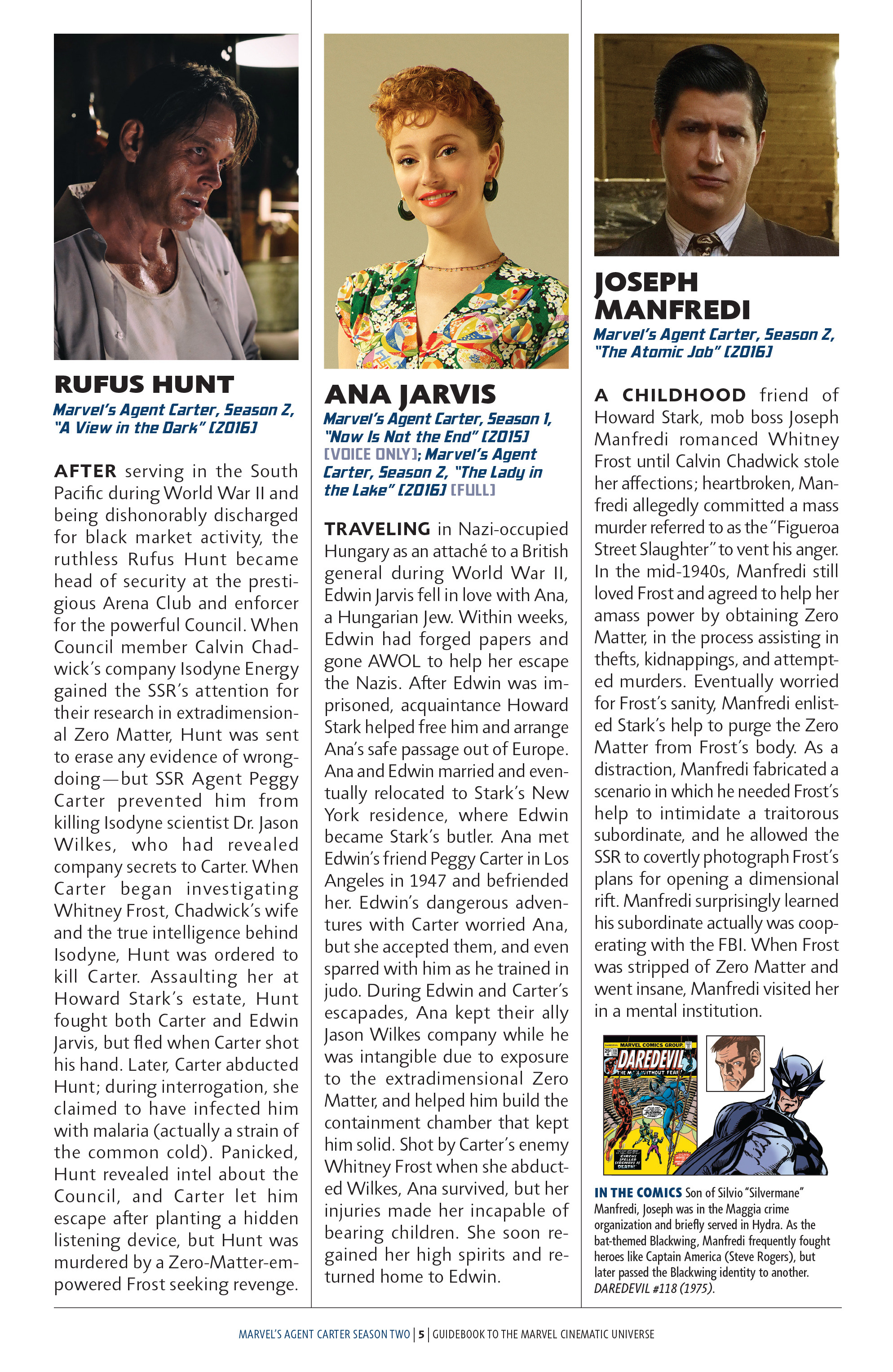 Read online Guidebook to the Marvel Cinematic Universe - Marvel's Agent Carter Season Two comic -  Issue # Full - 7