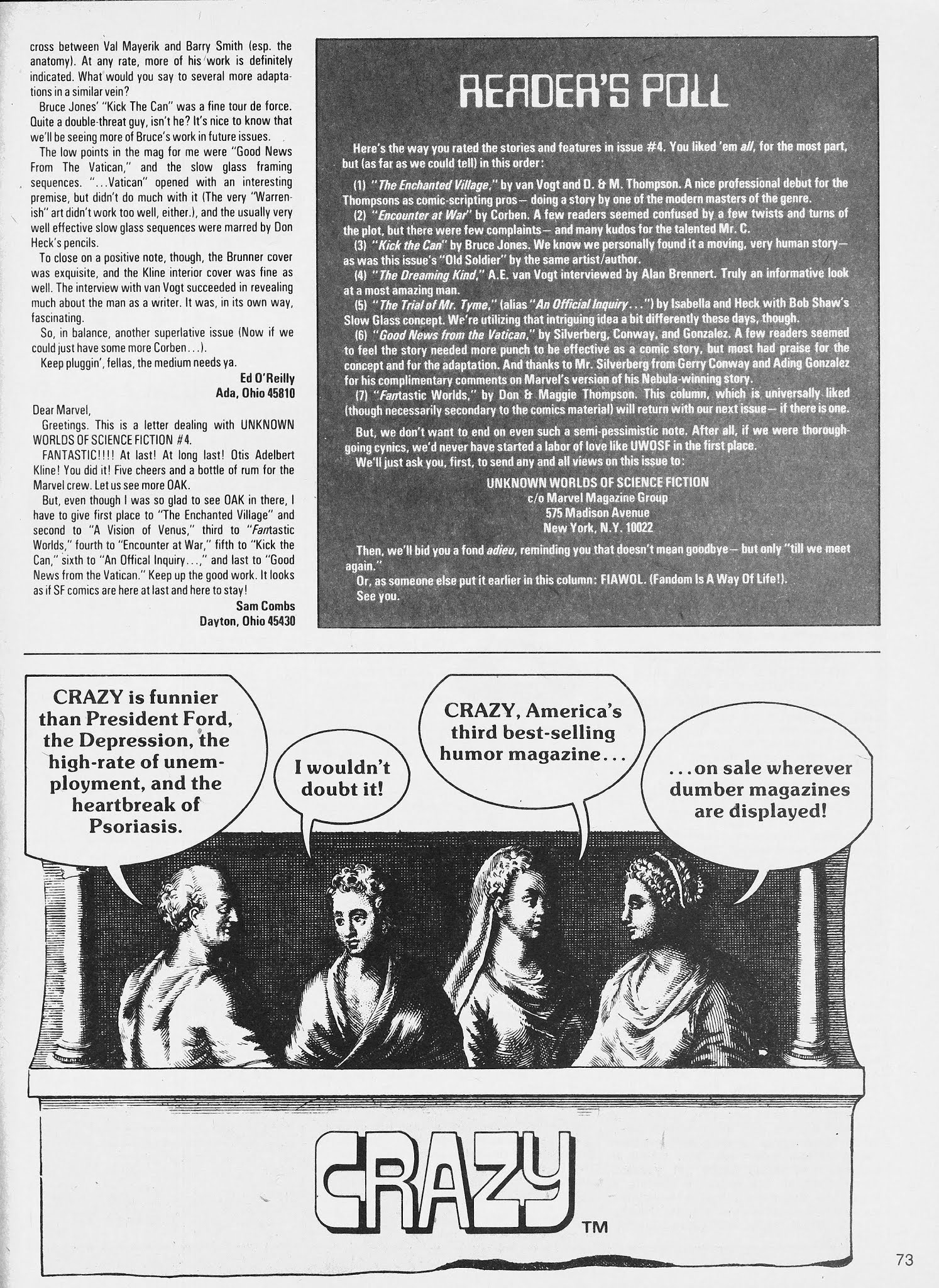 Read online Unknown Worlds of Science Fiction comic -  Issue #6 - 73