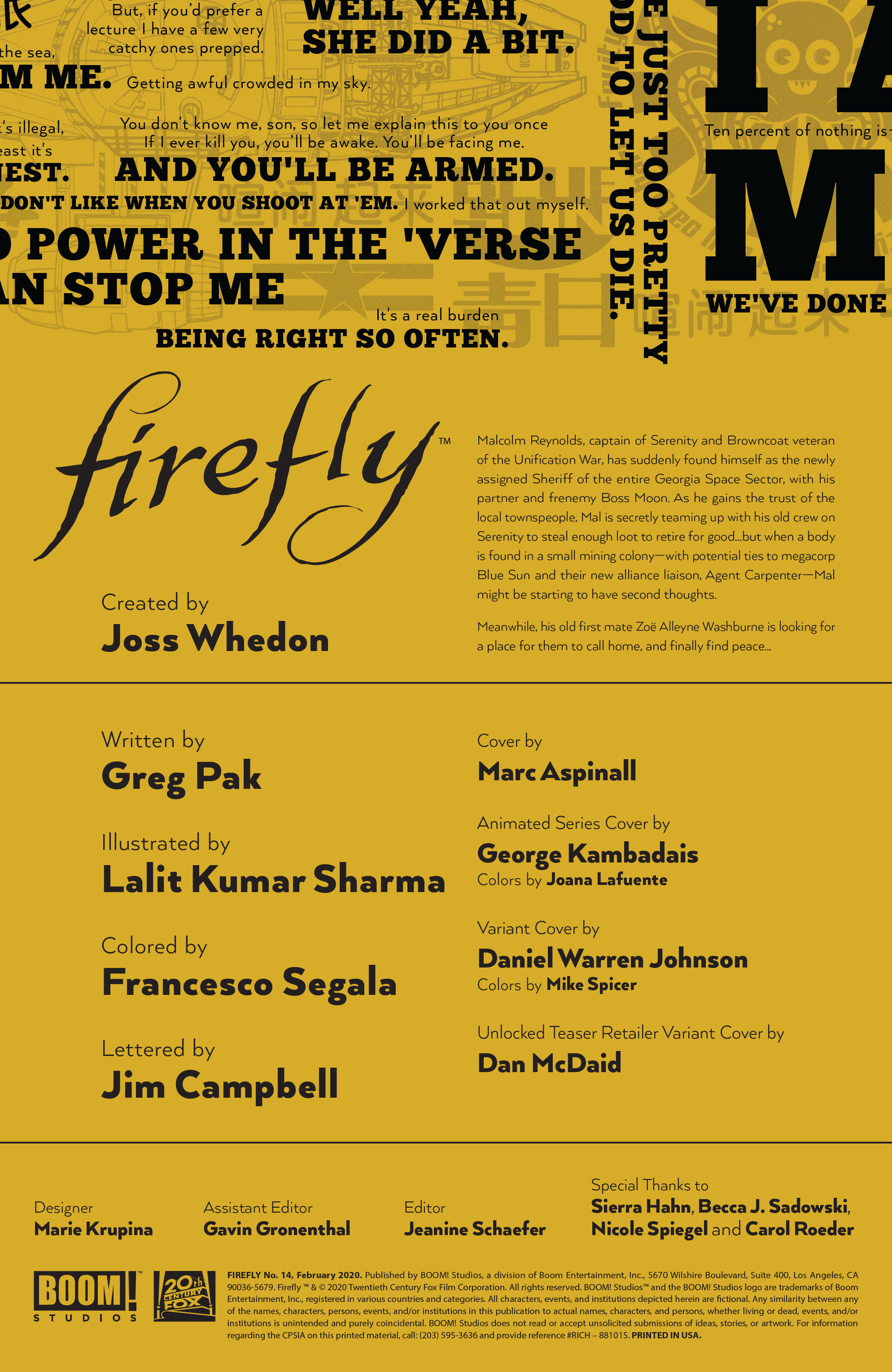Read online Firefly comic -  Issue #14 - 2