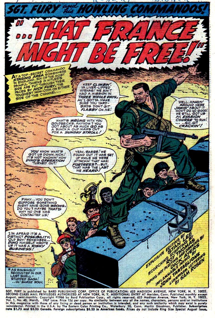 Read online Sgt. Fury comic -  Issue #40 - 3