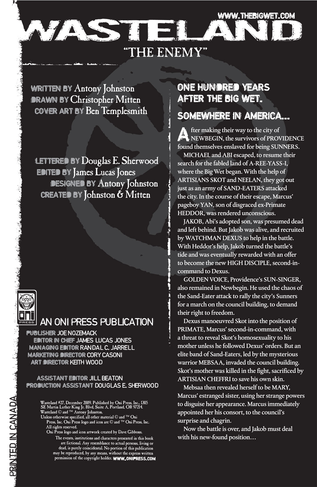 Read online Wasteland (2006) comic -  Issue #27 - 2