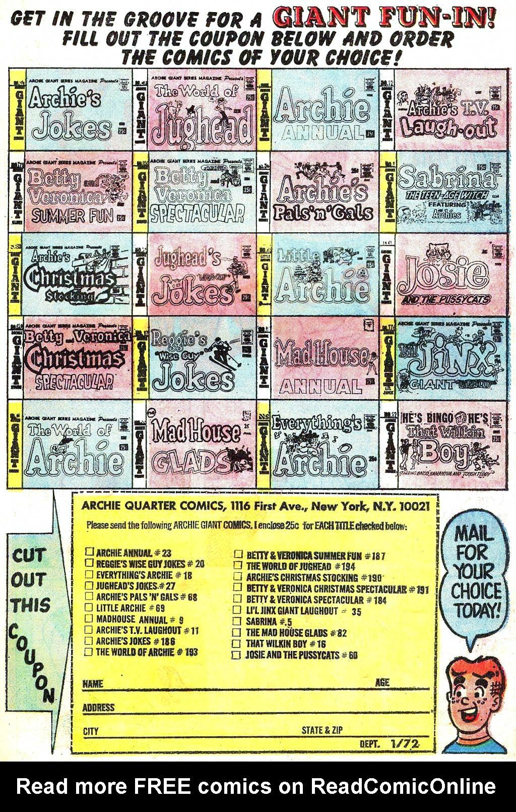 Read online Archie Giant Series Magazine comic -  Issue #196 - 33
