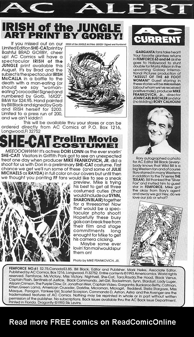 Read online Femforce comic -  Issue #61 - 2