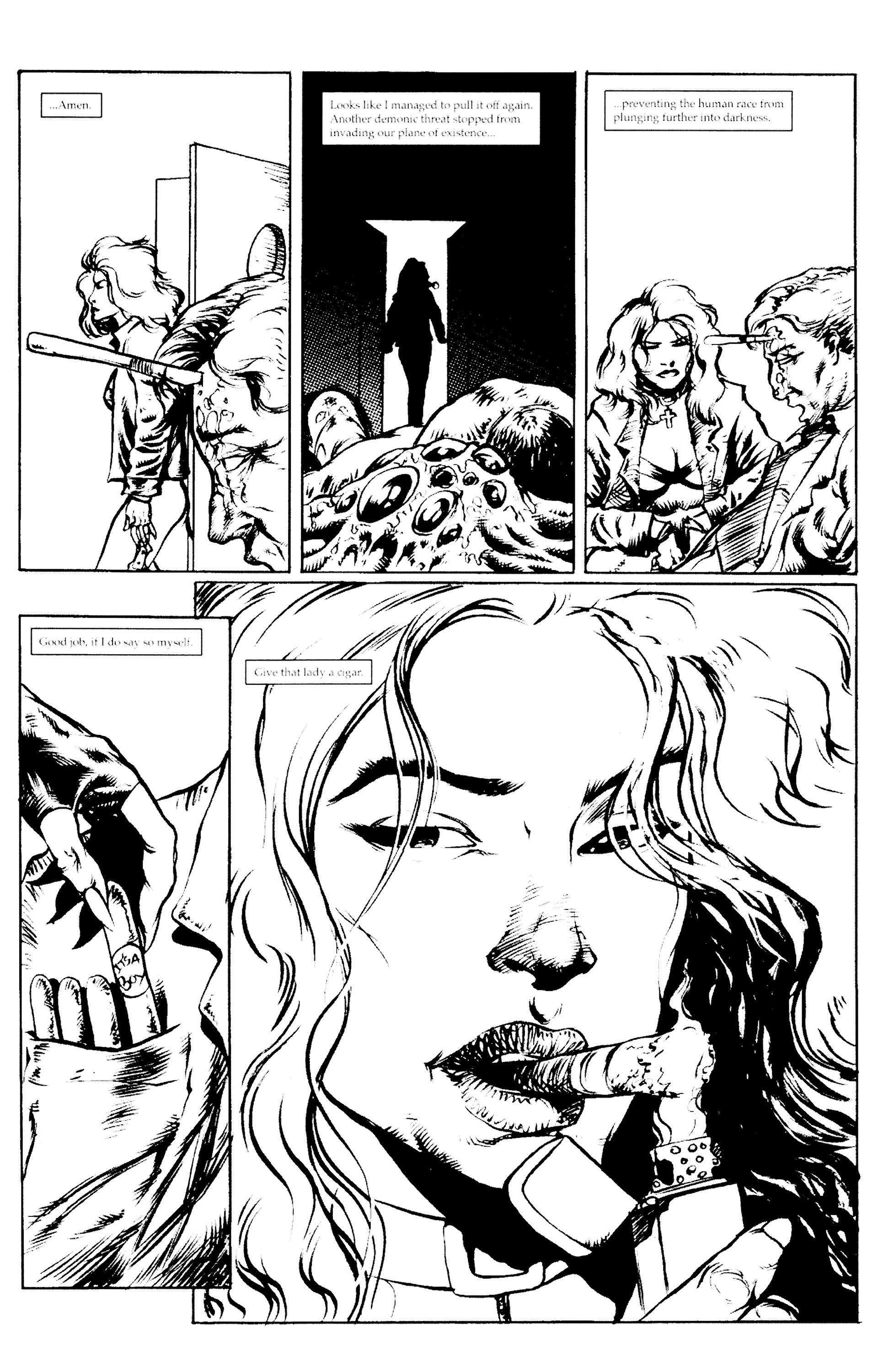 Read online Warrior Nun: Black & White comic -  Issue #4 - 25
