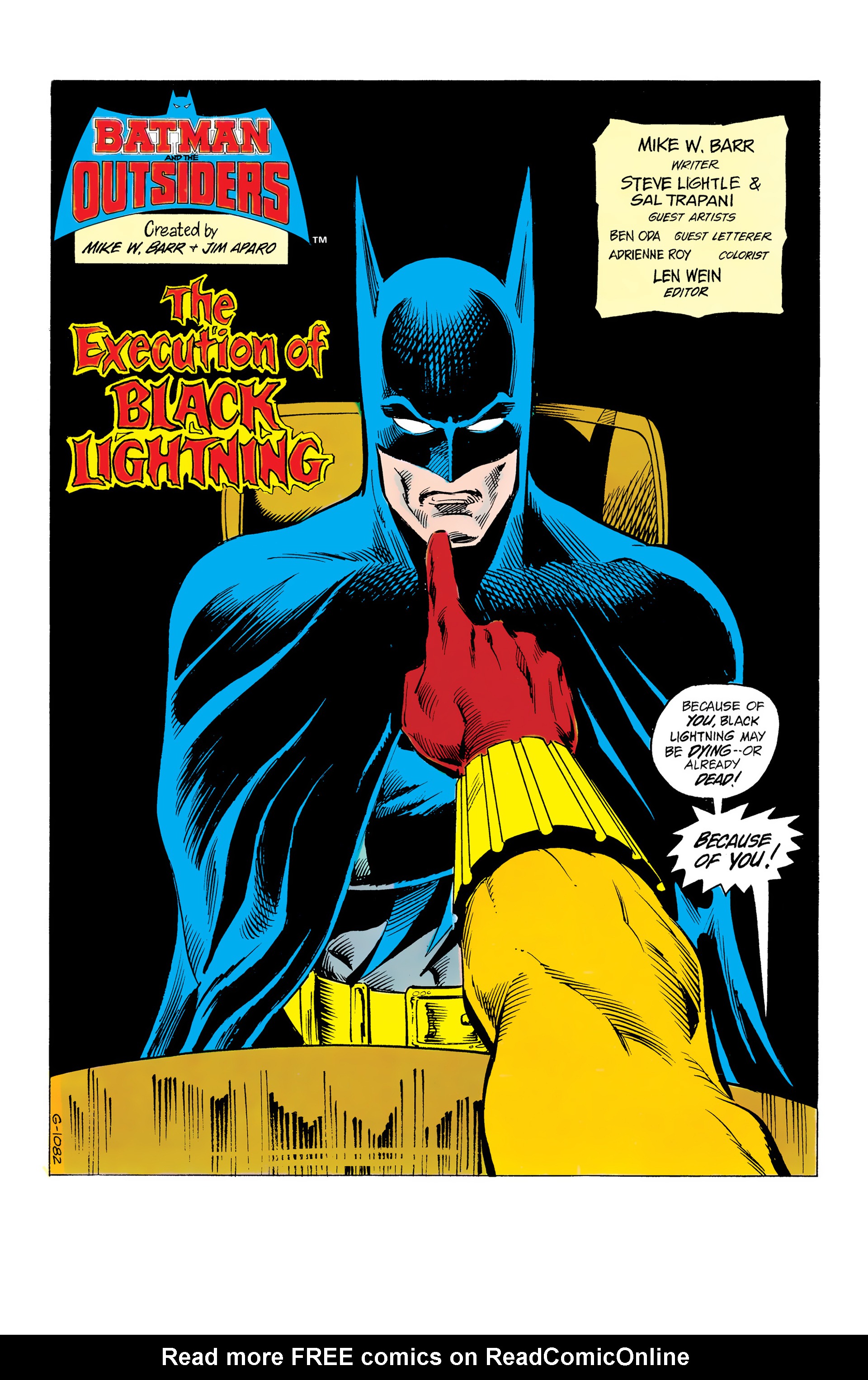 Read online Batman and the Outsiders (1983) comic -  Issue #10 - 2