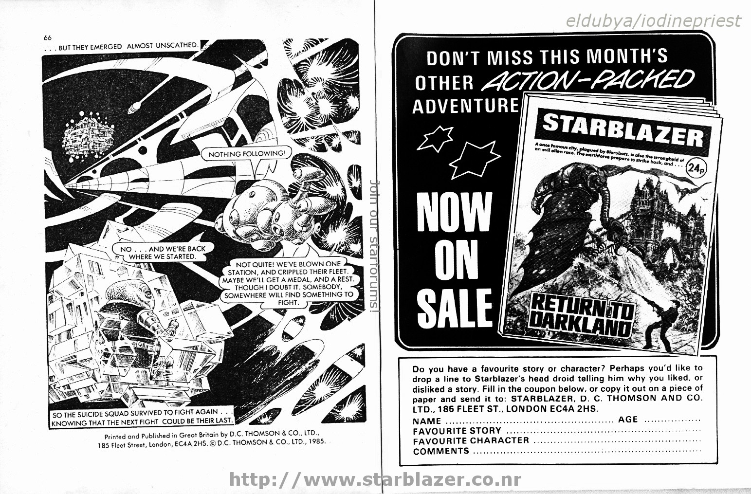 Read online Starblazer comic -  Issue #154 - 35