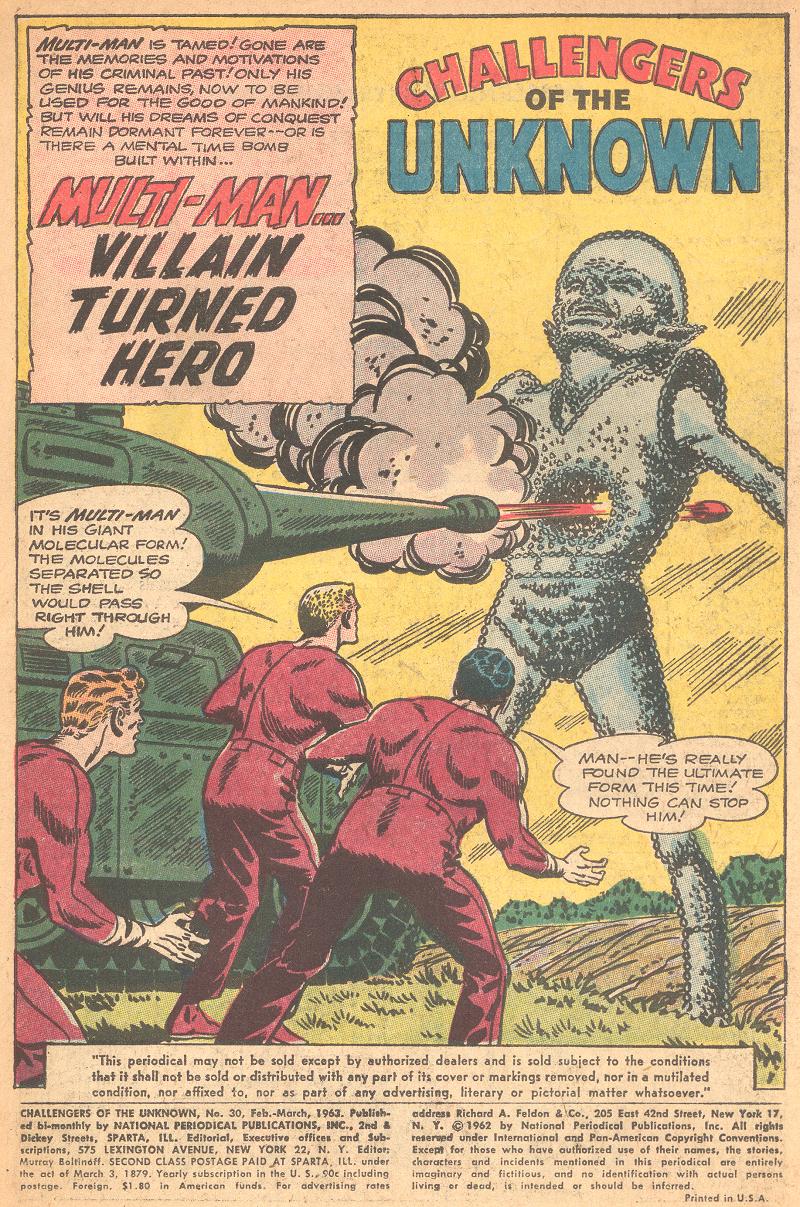Read online Challengers of the Unknown (1958) comic -  Issue #30 - 2