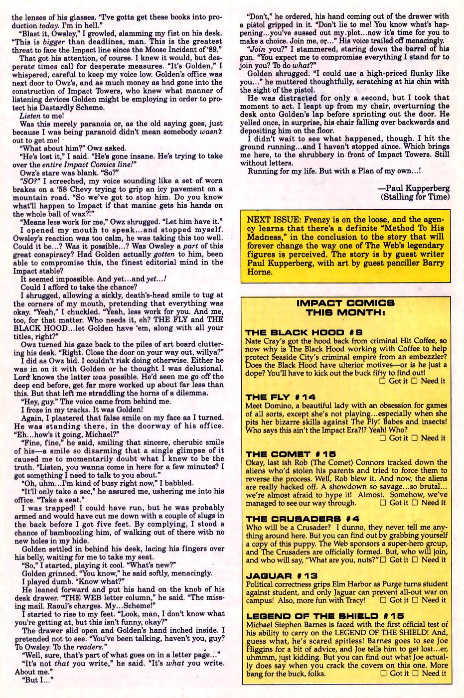 Read online The Web (1991) comic -  Issue #13 - 25