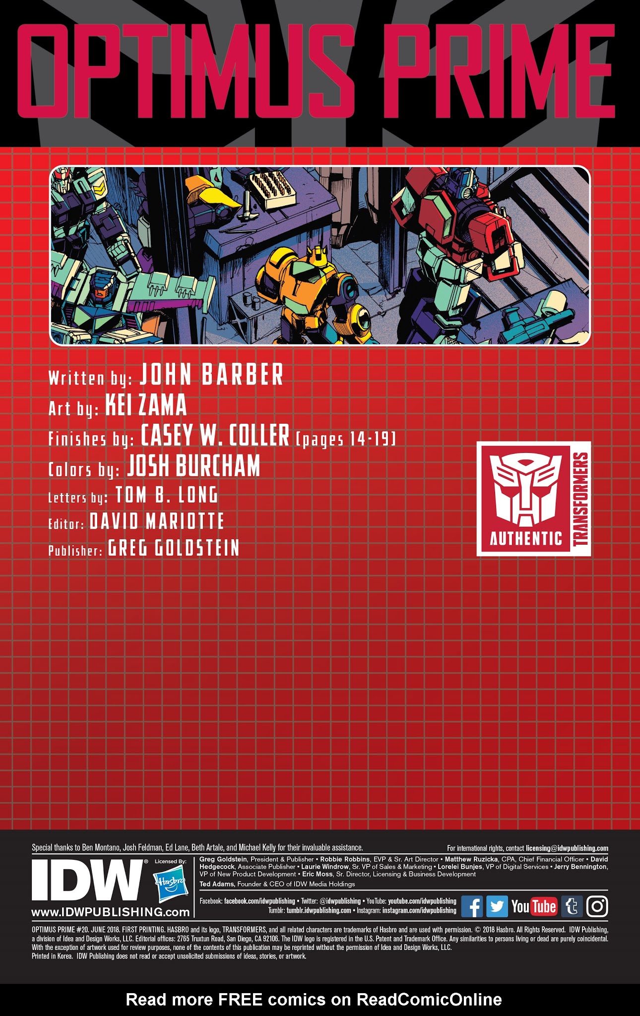 Read online Optimus Prime comic -  Issue #20 - 2