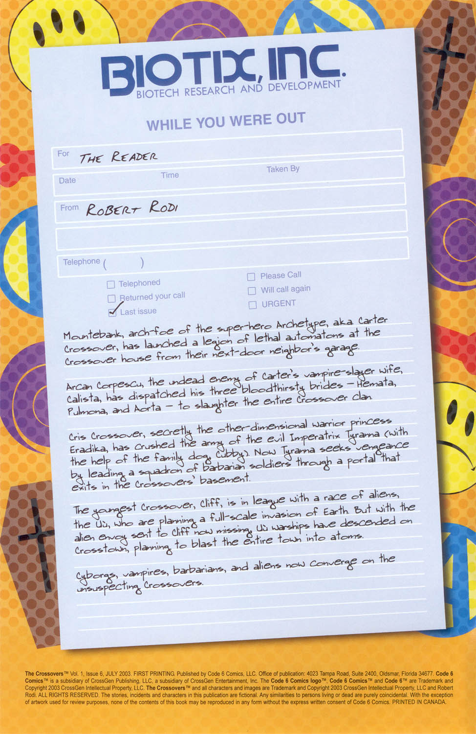 Read online Crossovers comic -  Issue #6 - 2