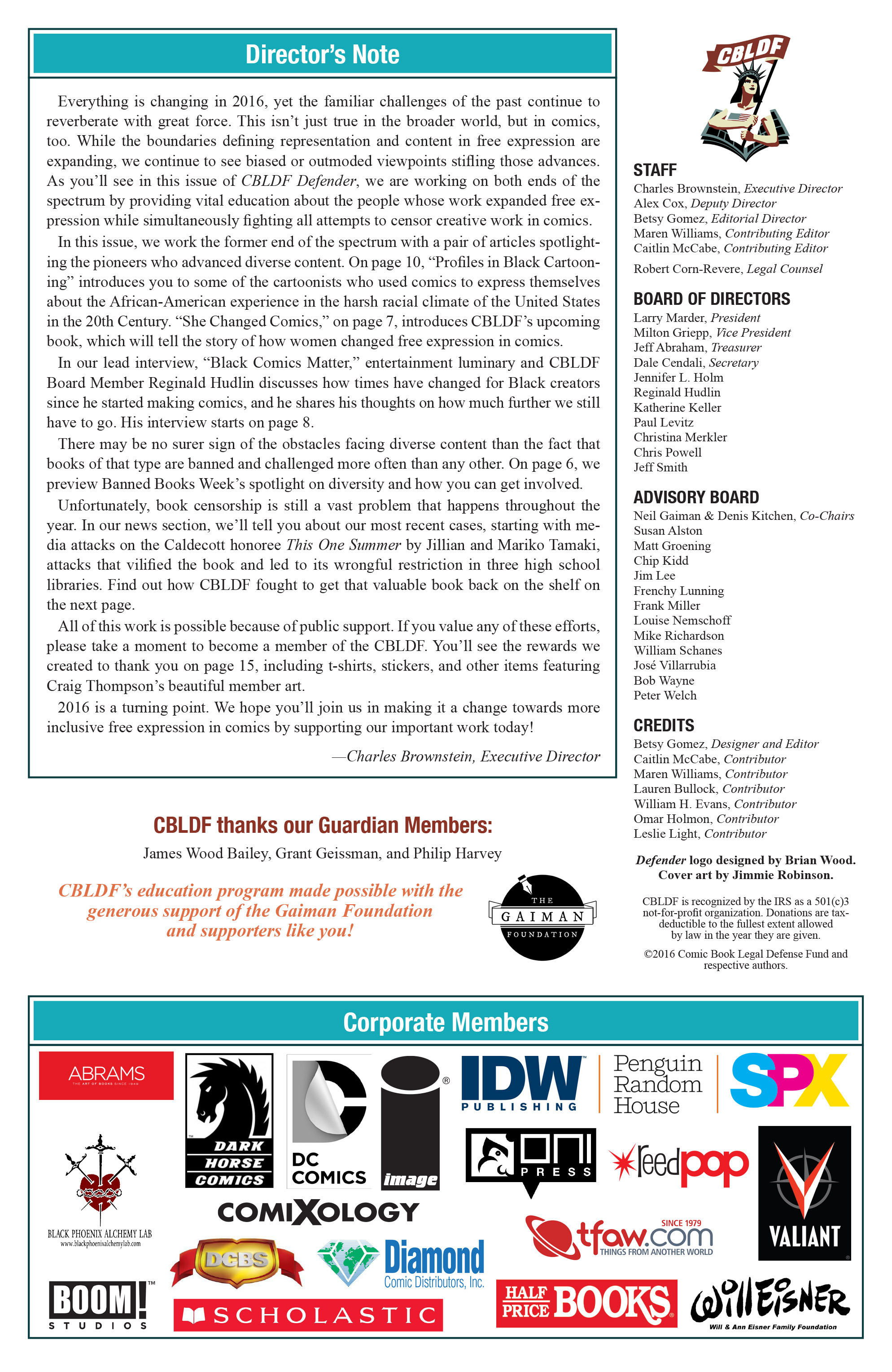 CBLDF Defender Issue #5 #5 - English 2