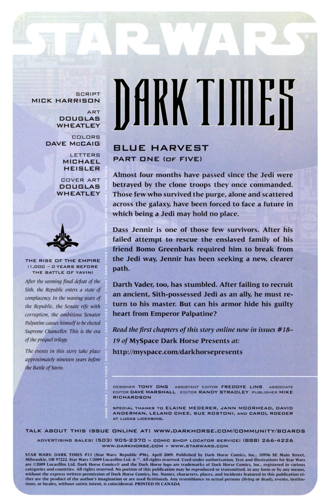 Star Wars: Dark Times issue 13 - Blue Harvest, Part 1 - Page 2
