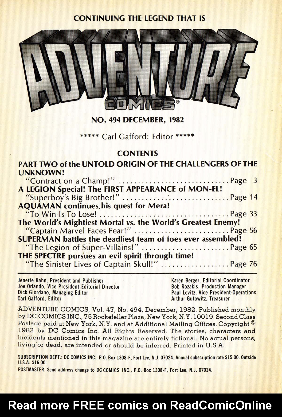 Read online Adventure Comics (1938) comic -  Issue #494 - 2