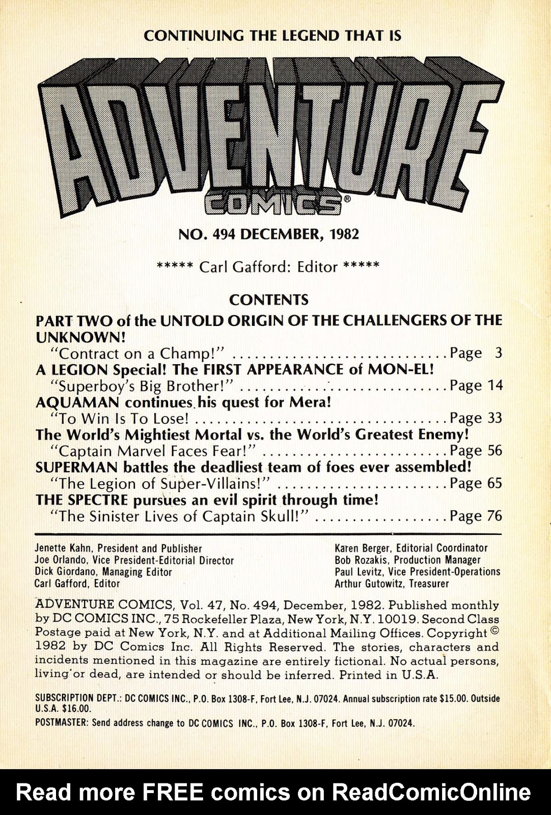 Adventure Comics (1938) issue 494 - Page 2