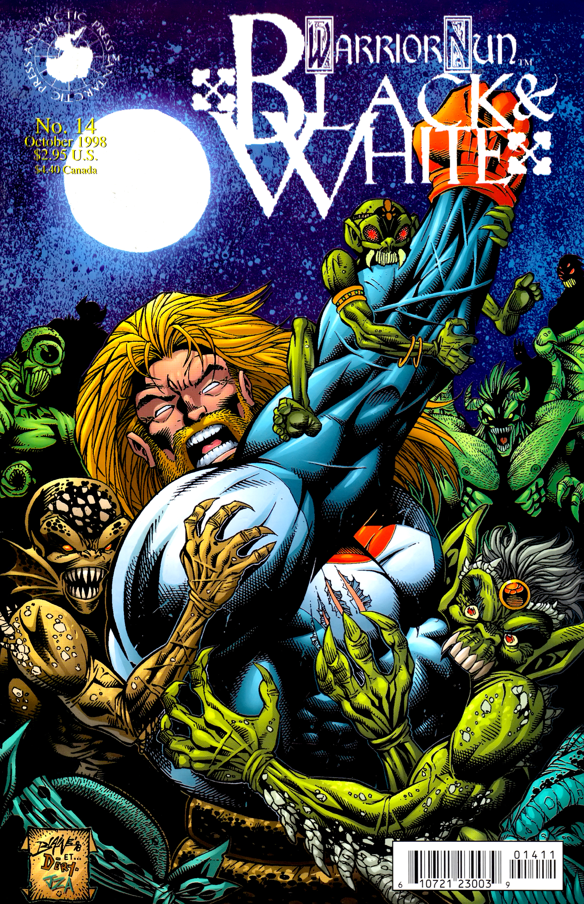 Read online Warrior Nun: Black & White comic -  Issue #14 - 1