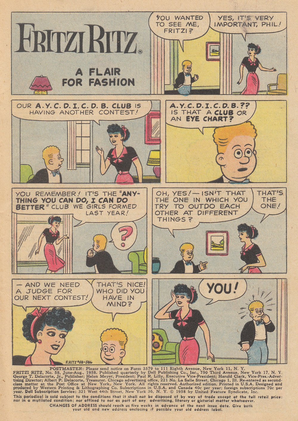 Read online Fritzi Ritz (1953) comic -  Issue #58 - 3
