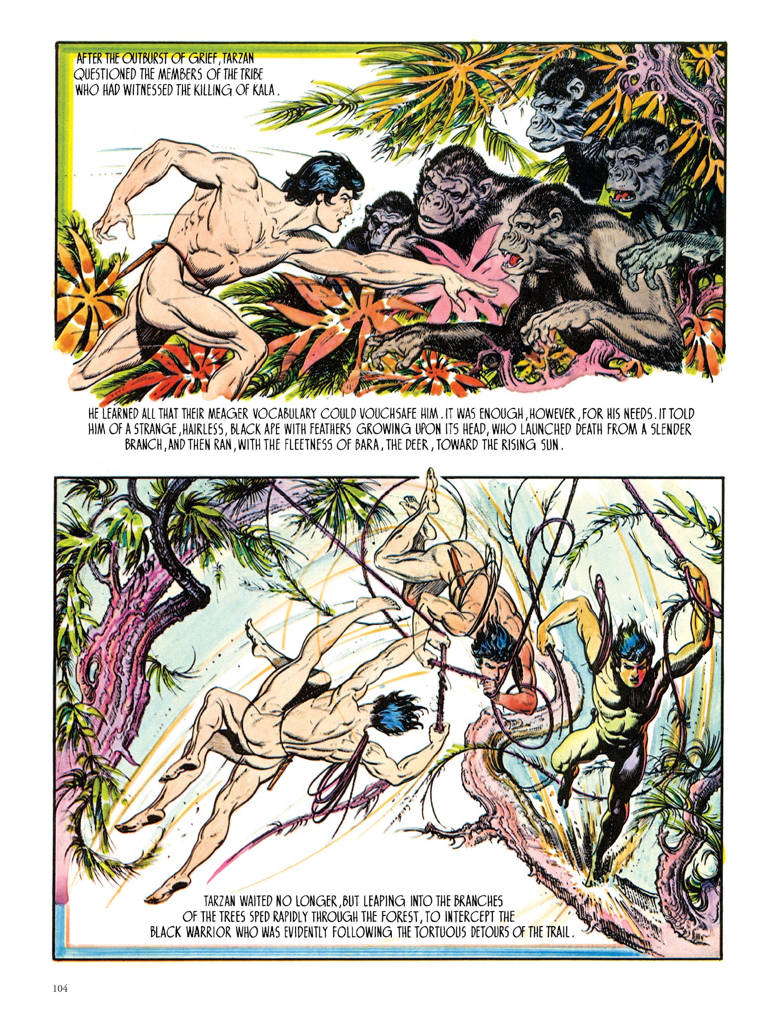Read online Edgar Rice Burroughs' Tarzan: Burne Hogarth's Lord of the Jungle comic -  Issue # TPB - 104