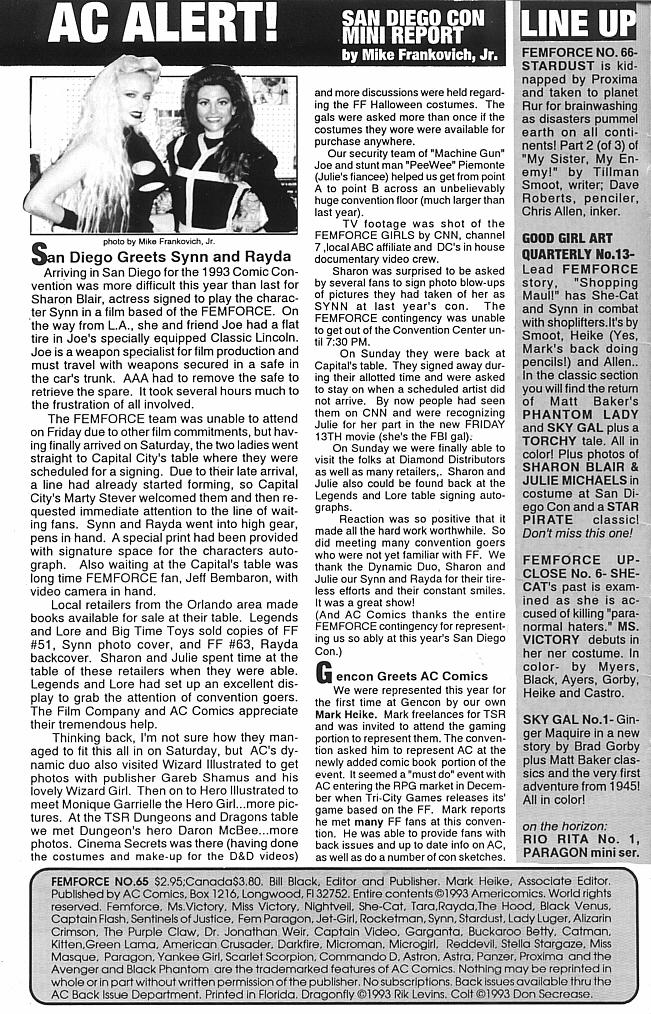 Read online Femforce comic -  Issue #65 - 2