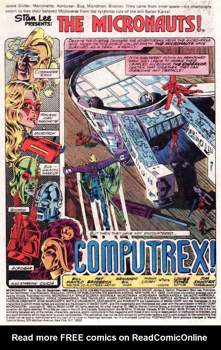 Read online Micronauts (1979) comic -  Issue #24 - 2