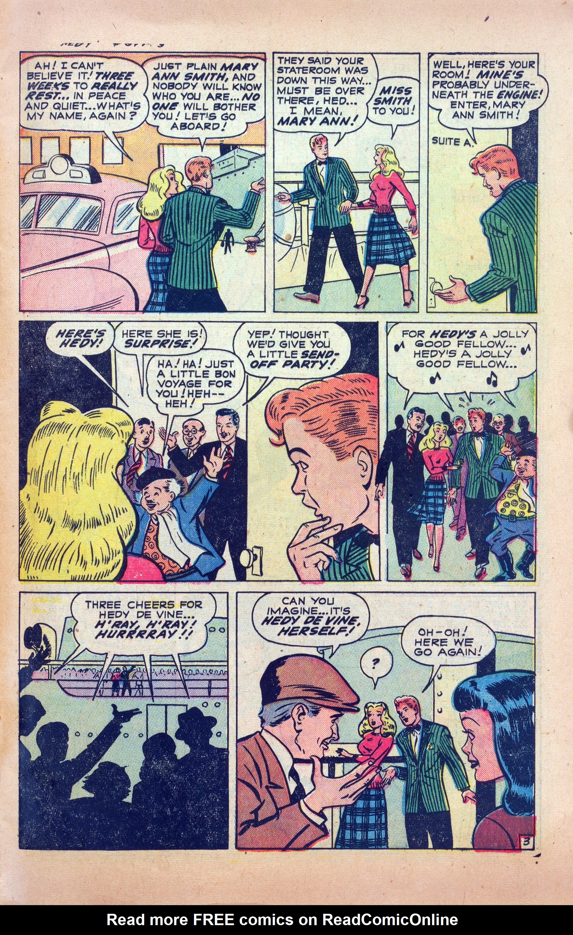 Read online Hedy Of Hollywood Comics comic -  Issue #39 - 5