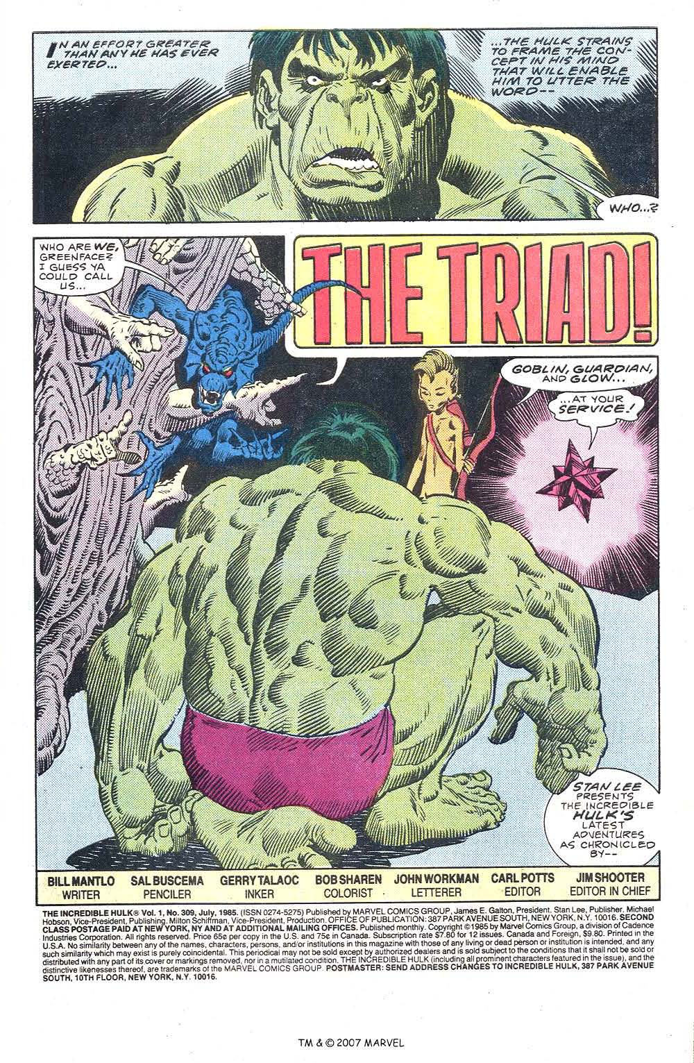 Read online The Incredible Hulk (1968) comic -  Issue #309 - 3