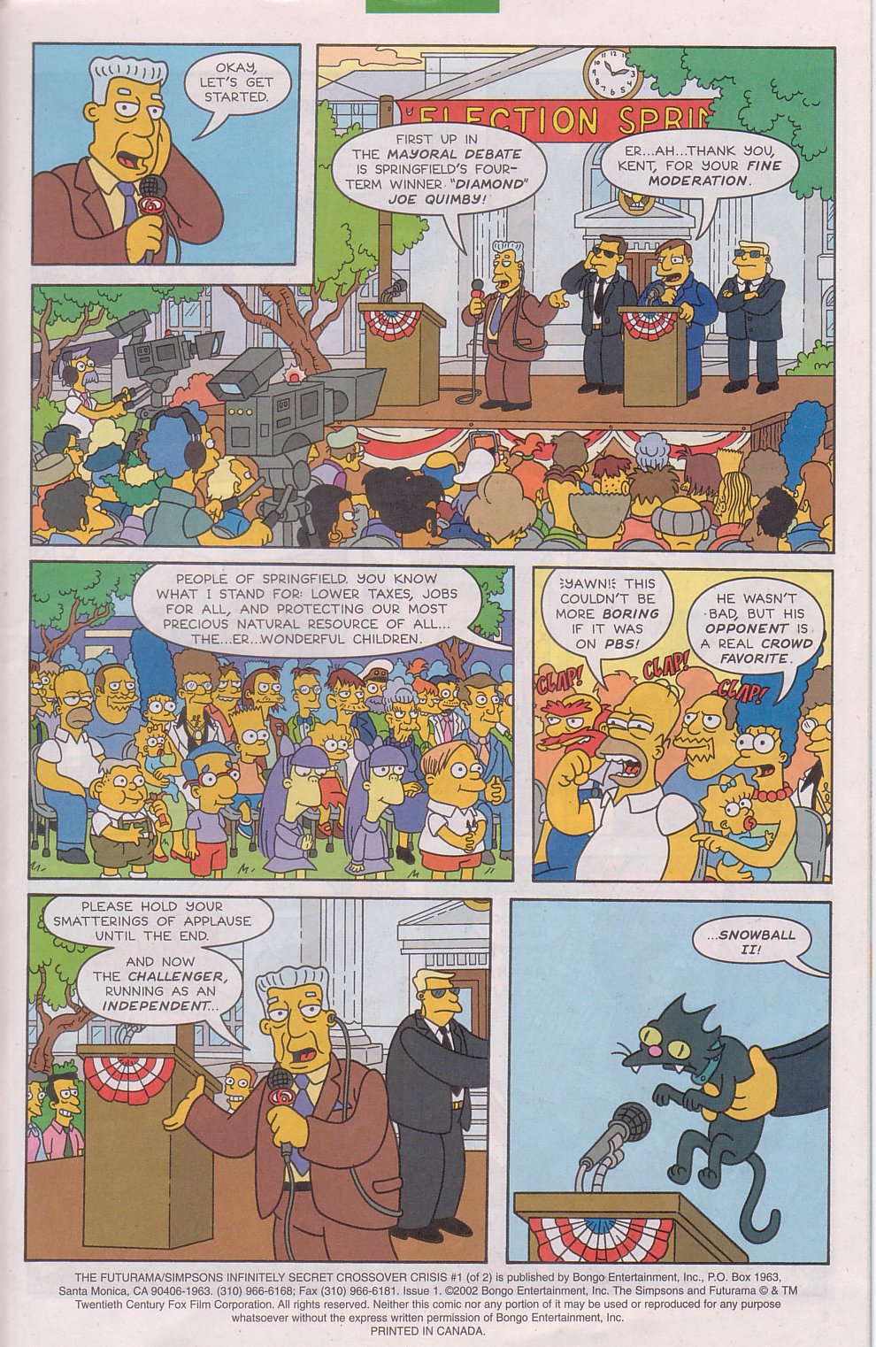 Read online The Futurama/Simpsons Infinitely Secret Crossover Crisis comic -  Issue #1 - 3