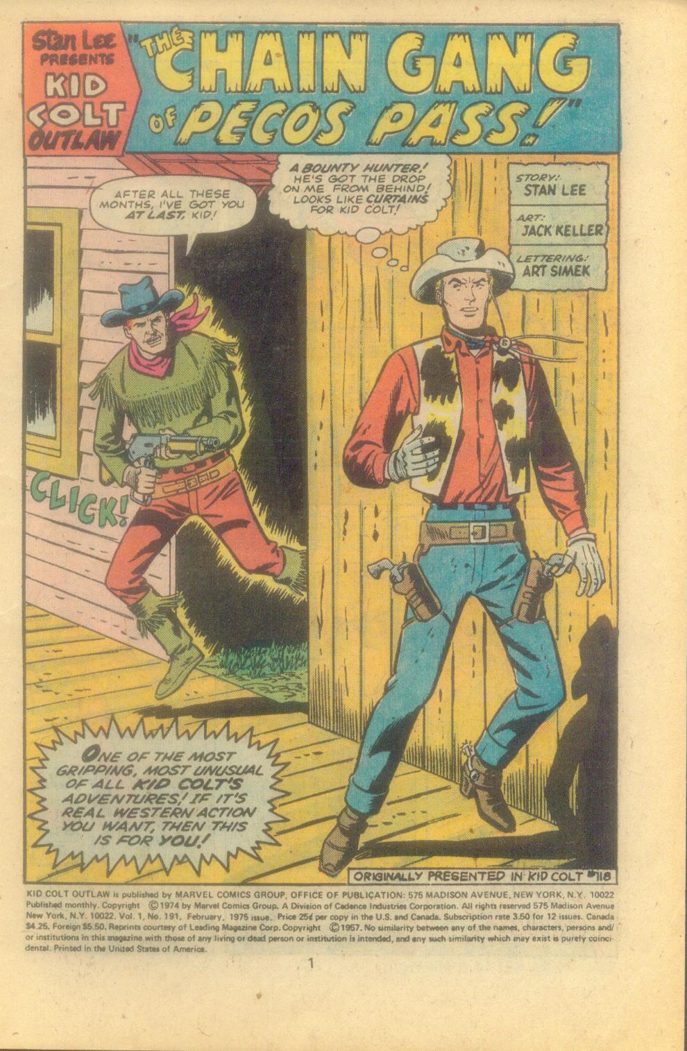 Read online Kid Colt Outlaw comic -  Issue #191 - 3