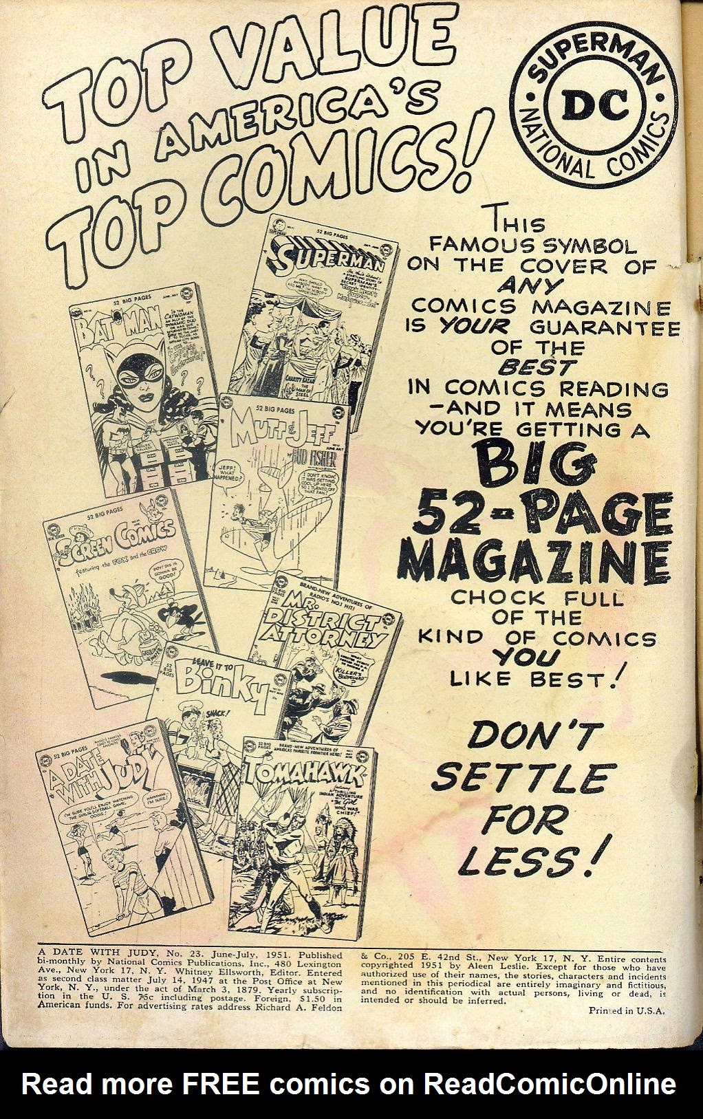Read online A Date with Judy comic -  Issue #23 - 2