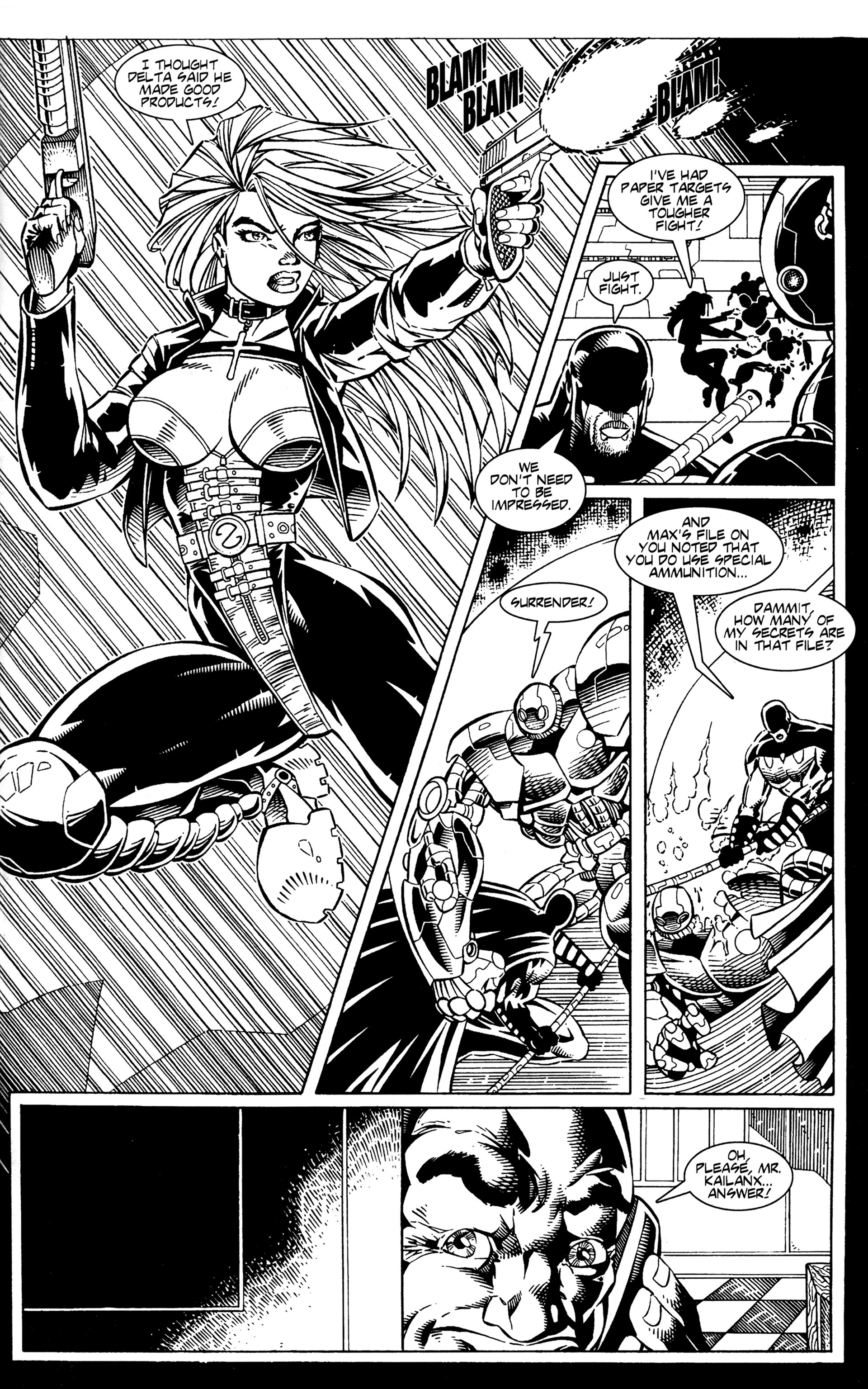 Read online Warrior Nun: Black & White comic -  Issue #9 - 15
