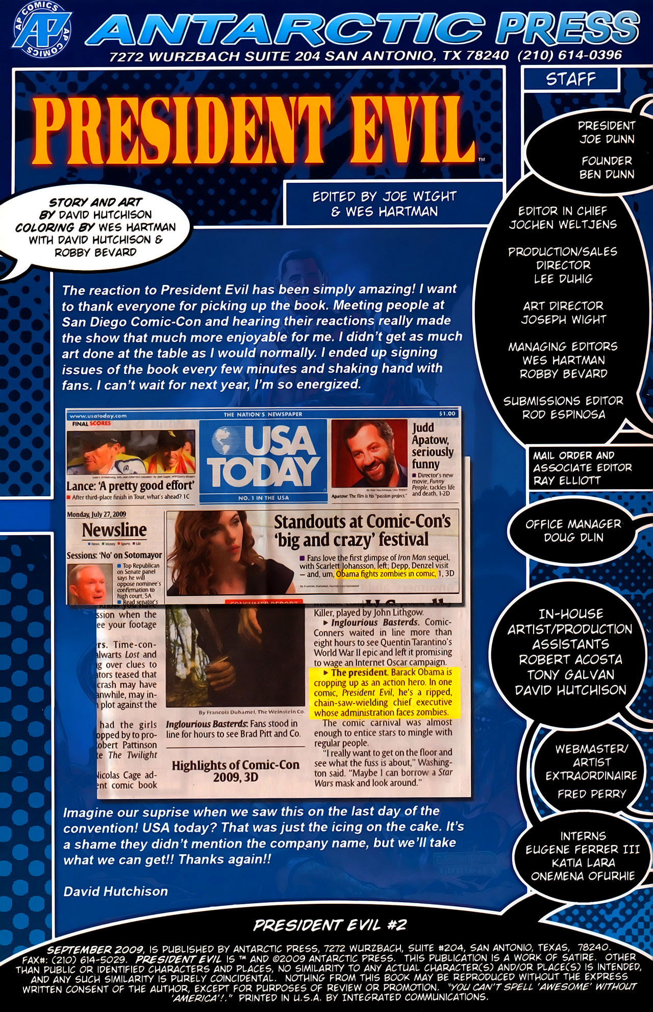 Read online President Evil comic -  Issue #2 - 2