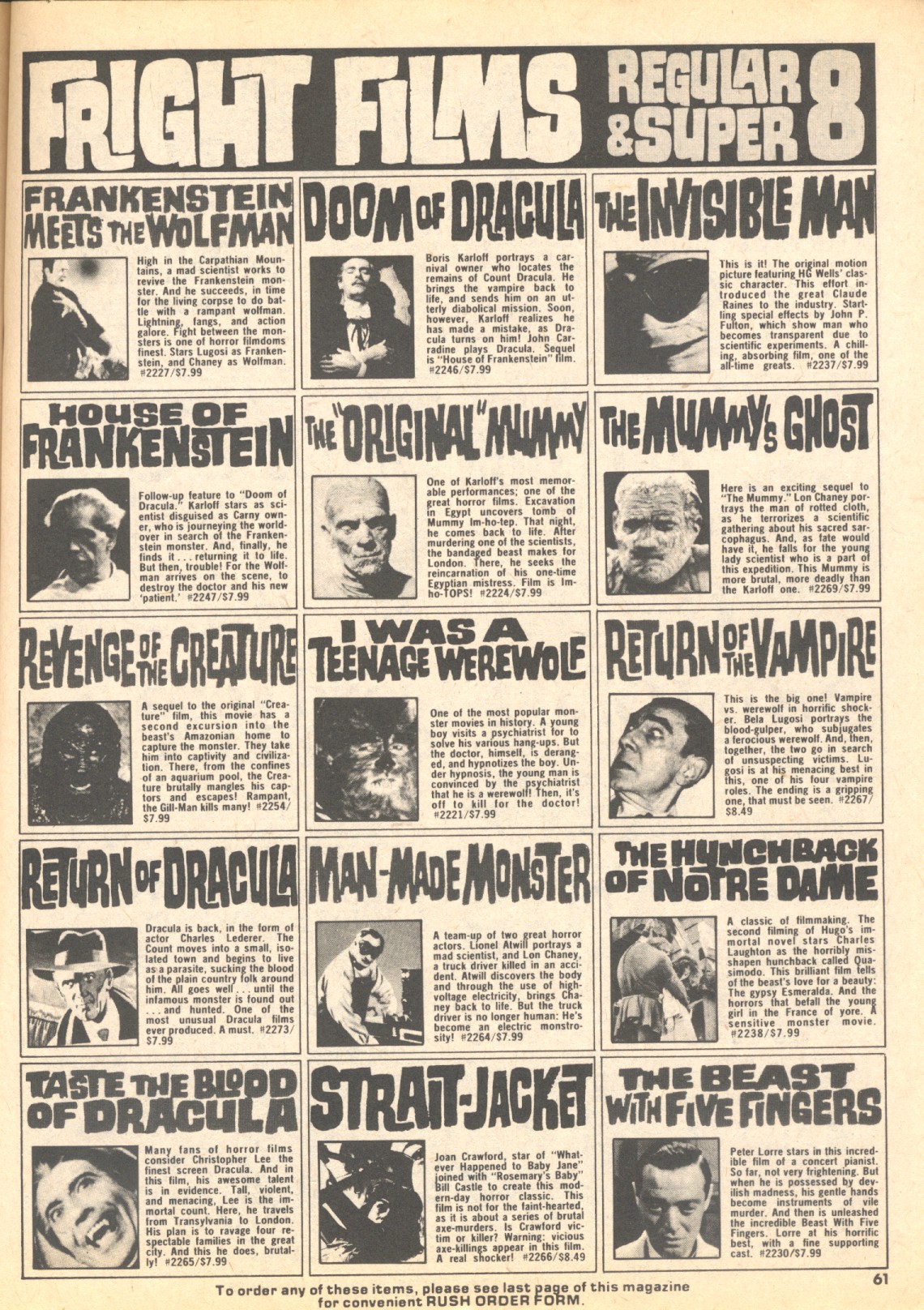 Read online Creepy (1964) comic -  Issue #69 - 61
