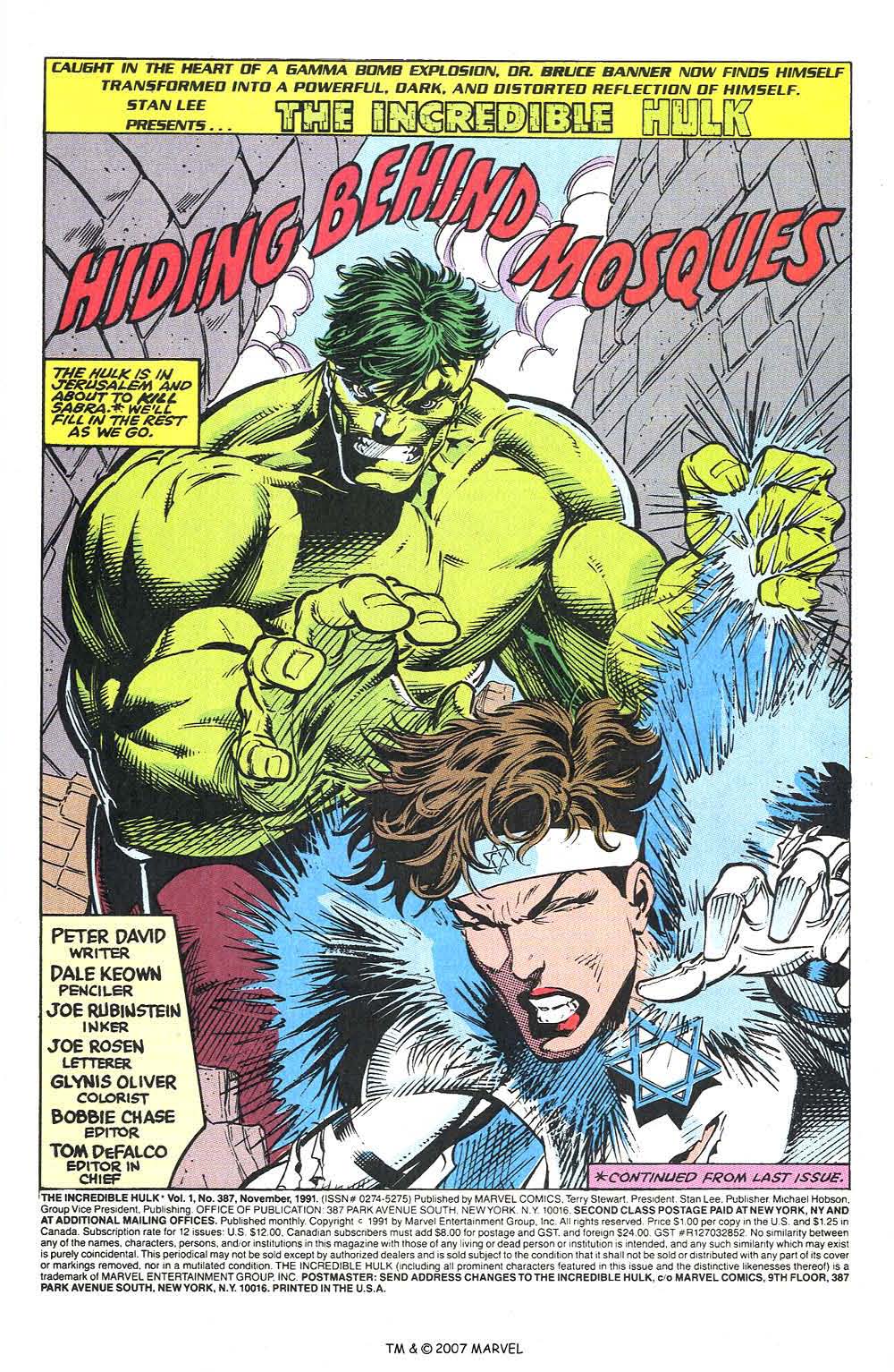 Incredible Hulk V1 387 Read Incredible Hulk V1 387 Comic Online In