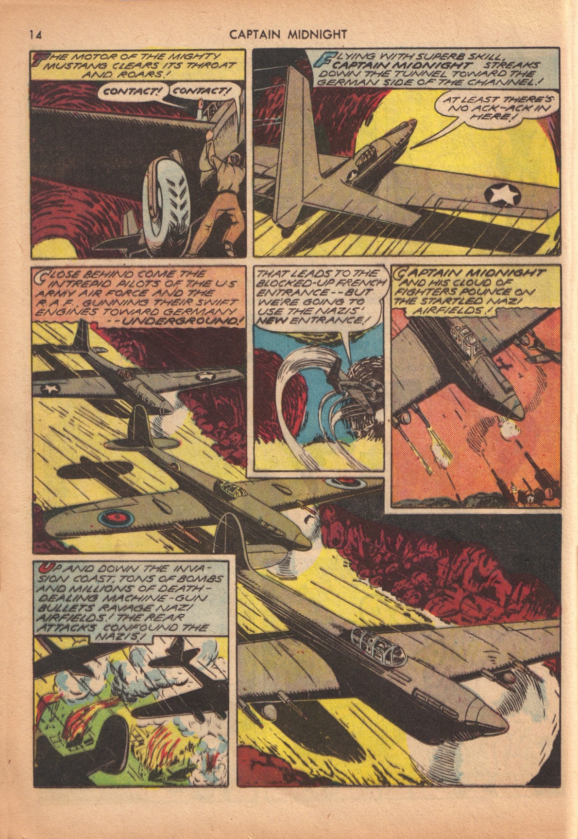 Read online Captain Midnight (1942) comic -  Issue #10 - 14