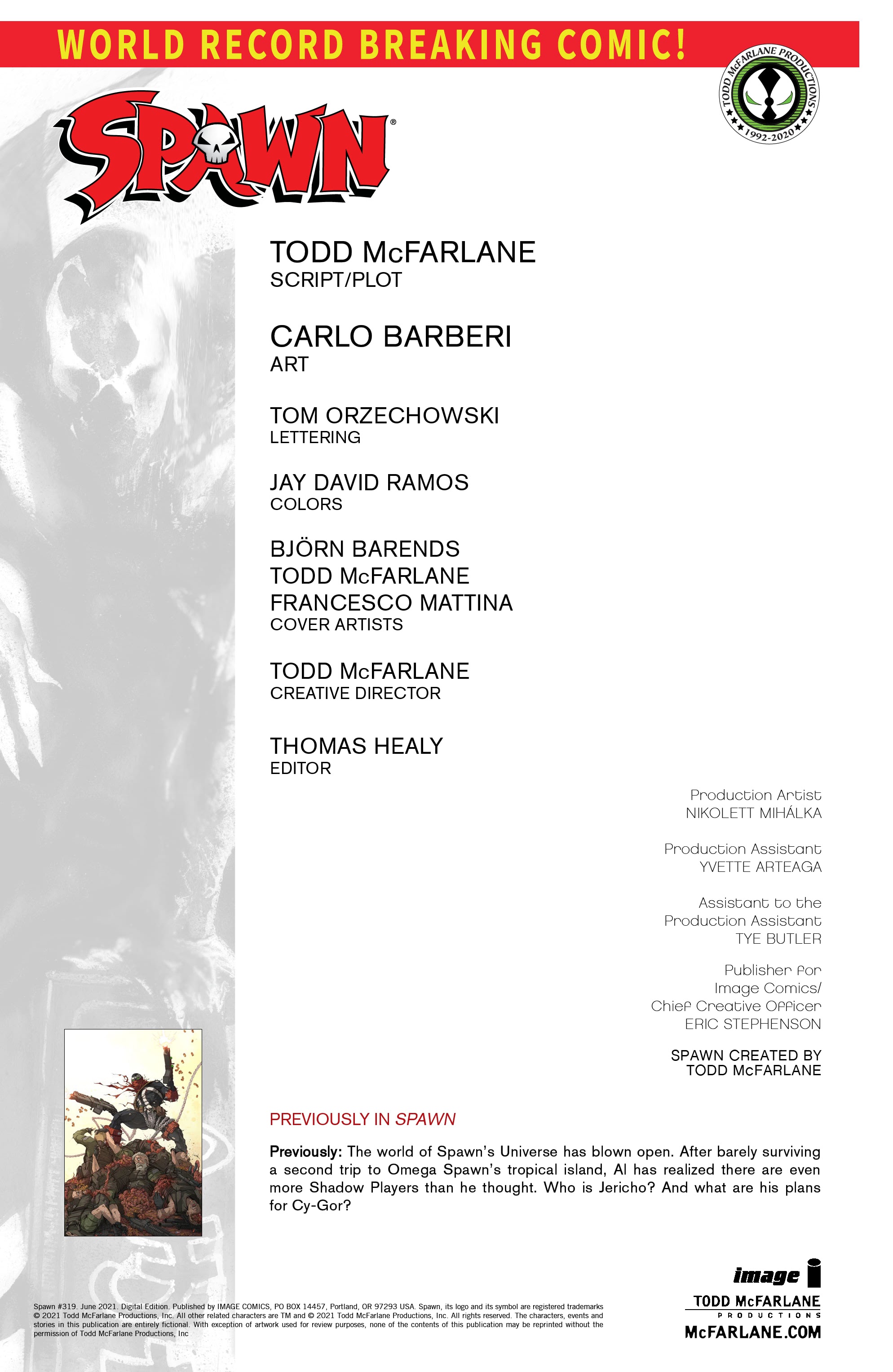 Read online Spawn comic -  Issue #319 - 2