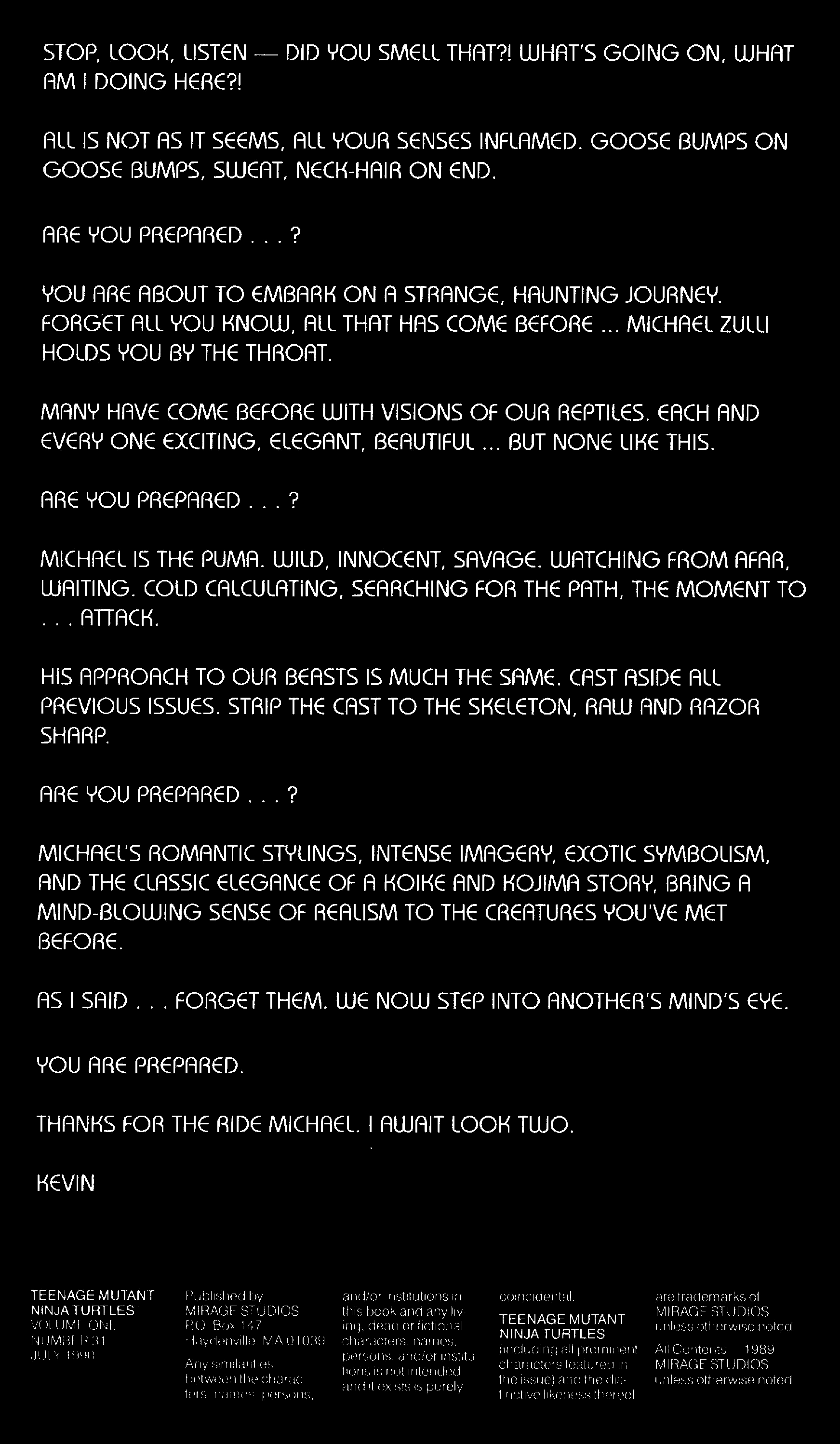 Read online Teenage Mutant Ninja Turtles (1984) comic -  Issue #31 - 2