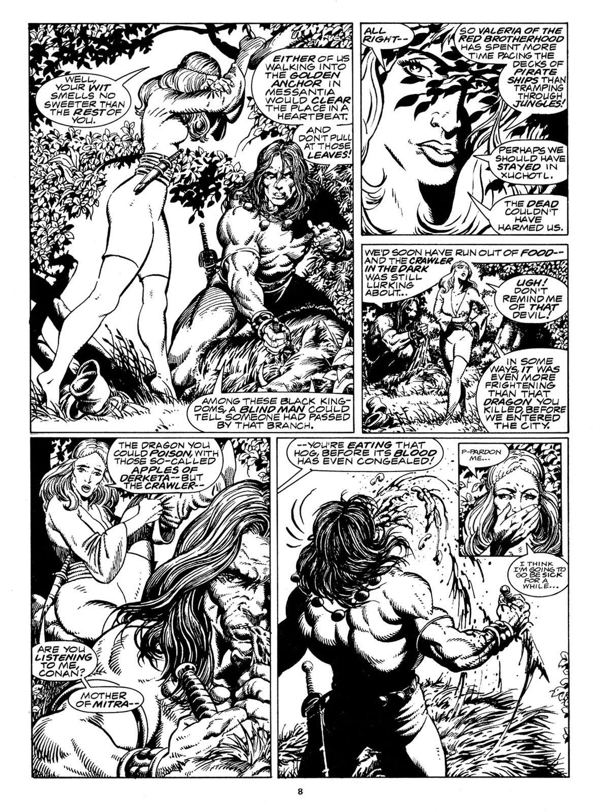 Read online The Savage Sword Of Conan comic -  Issue #211 - 10