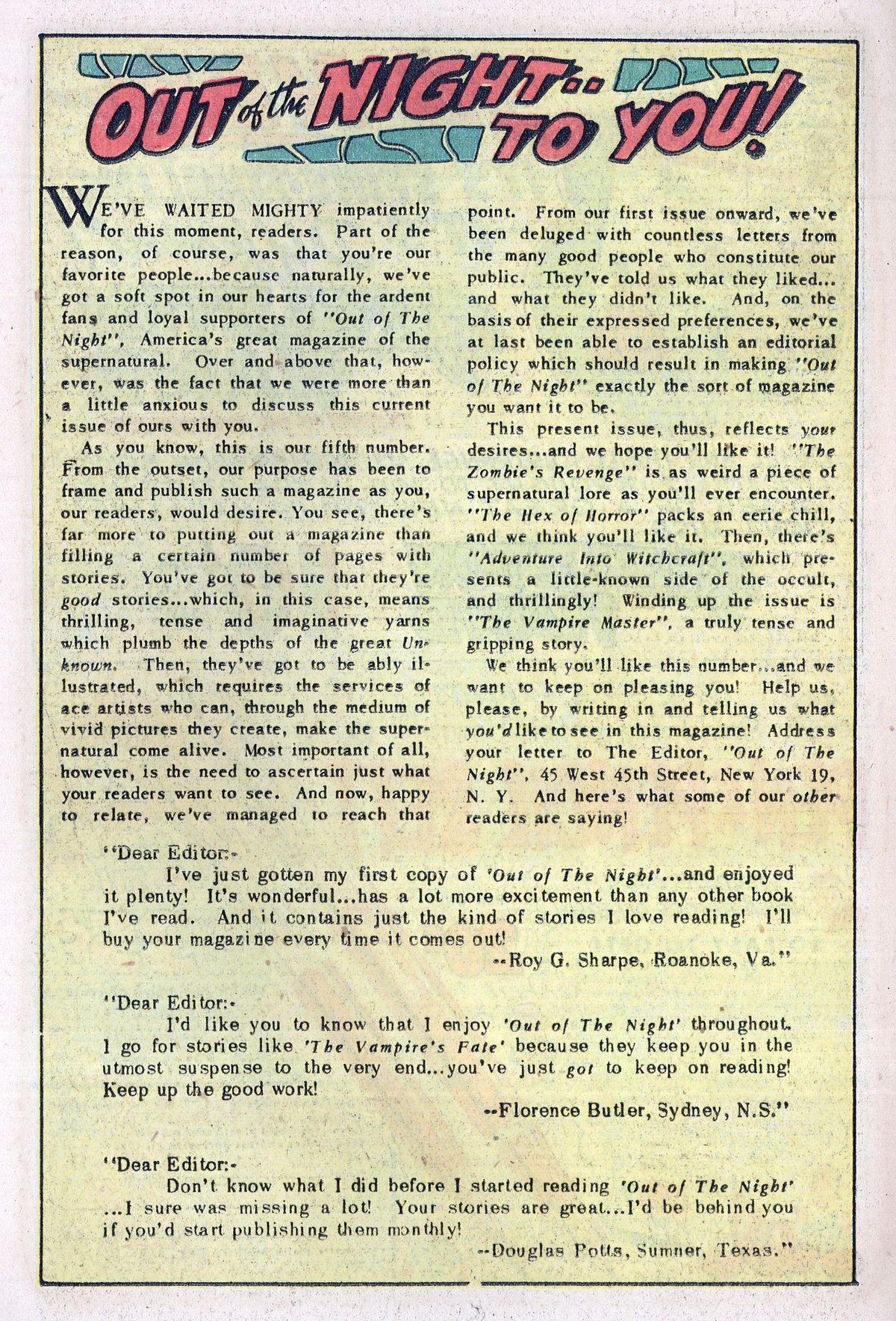 Read online Out of the Night comic -  Issue #5 - 18